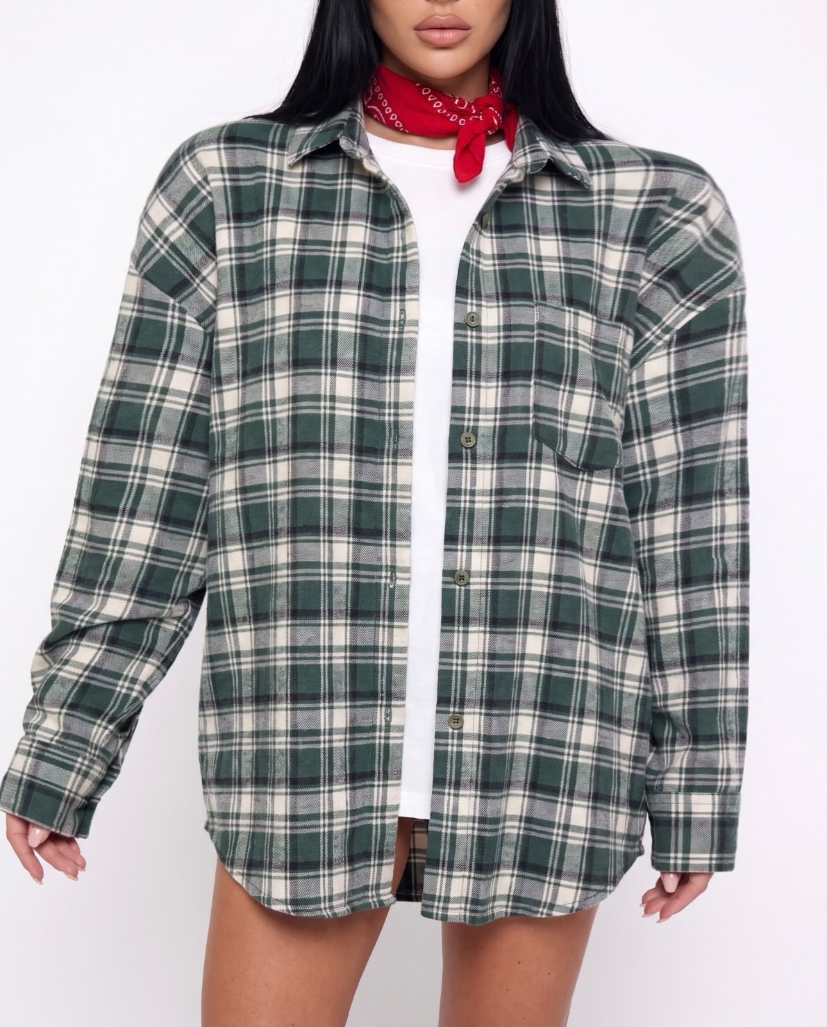 Camisa de cuadros estilo country - Verde oscuro