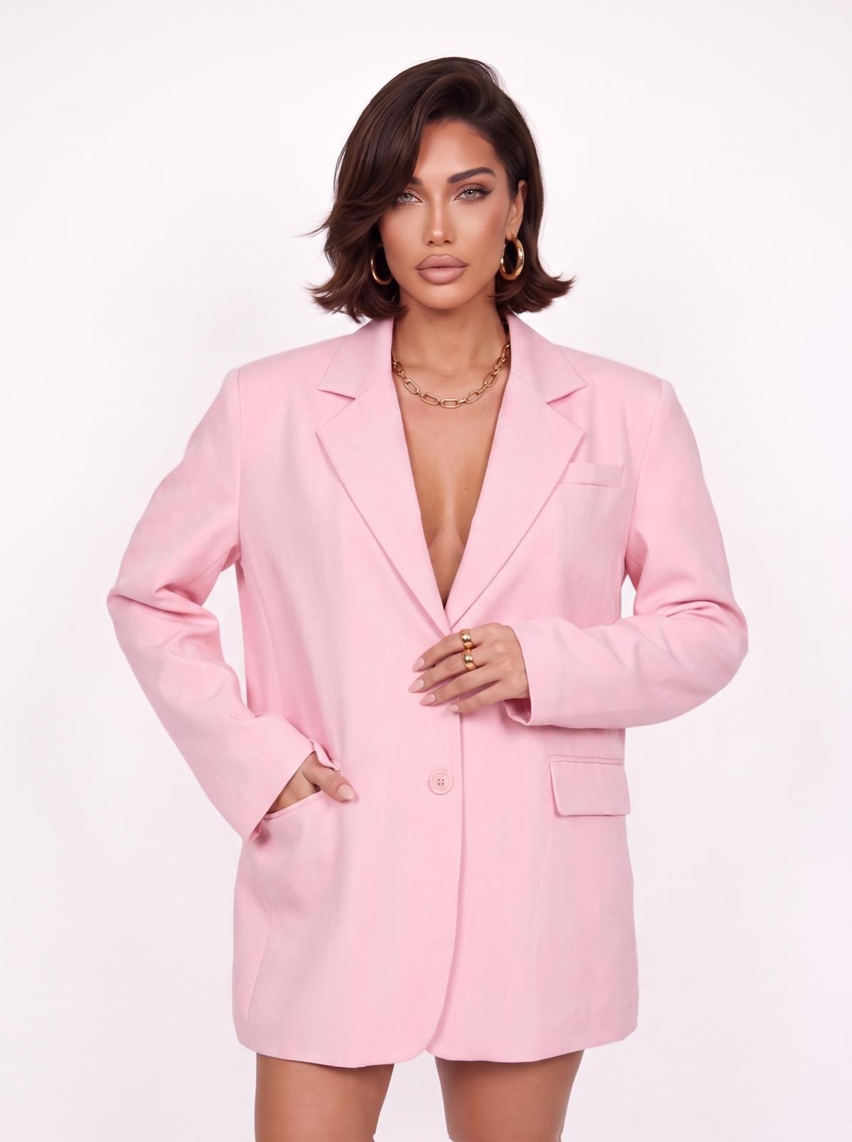 Blazer Moderno-Rosa