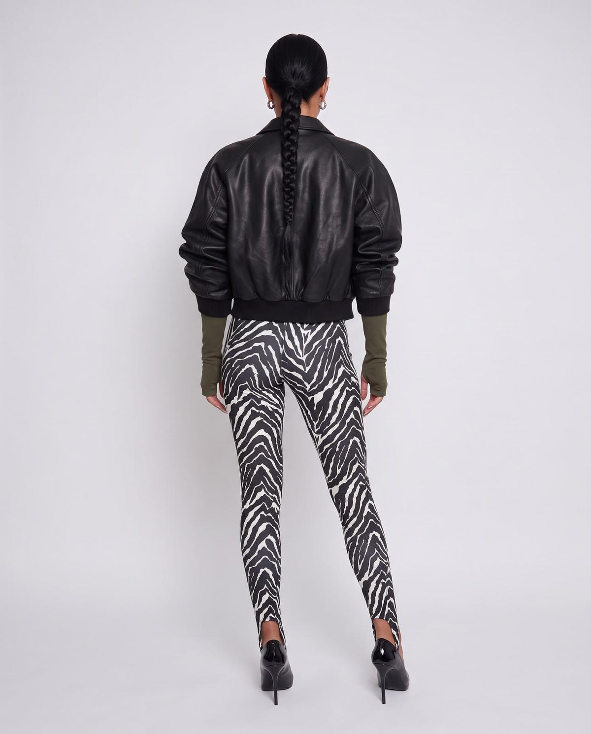 Leggings Foot Loop-Zebra