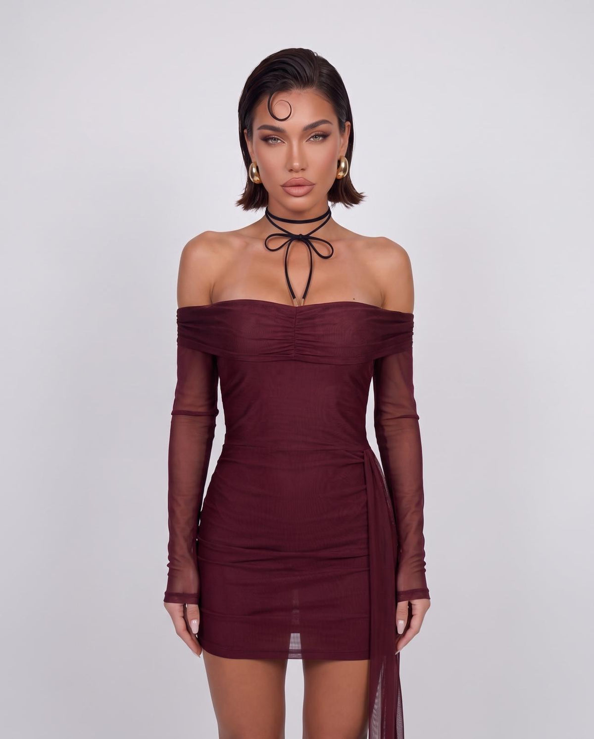 Abito Ada-Cherry Red