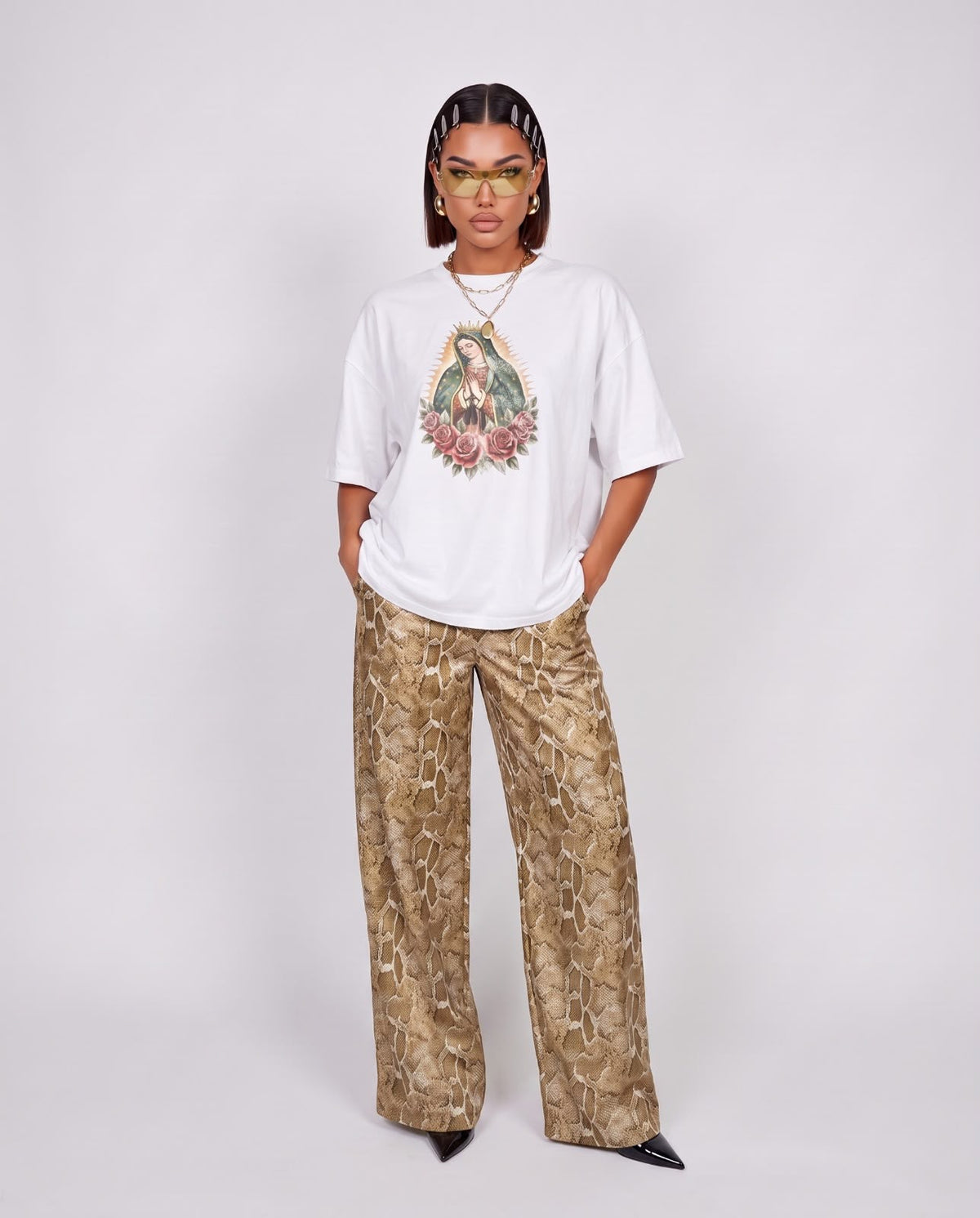 Pantalone Toxic Love-Beige