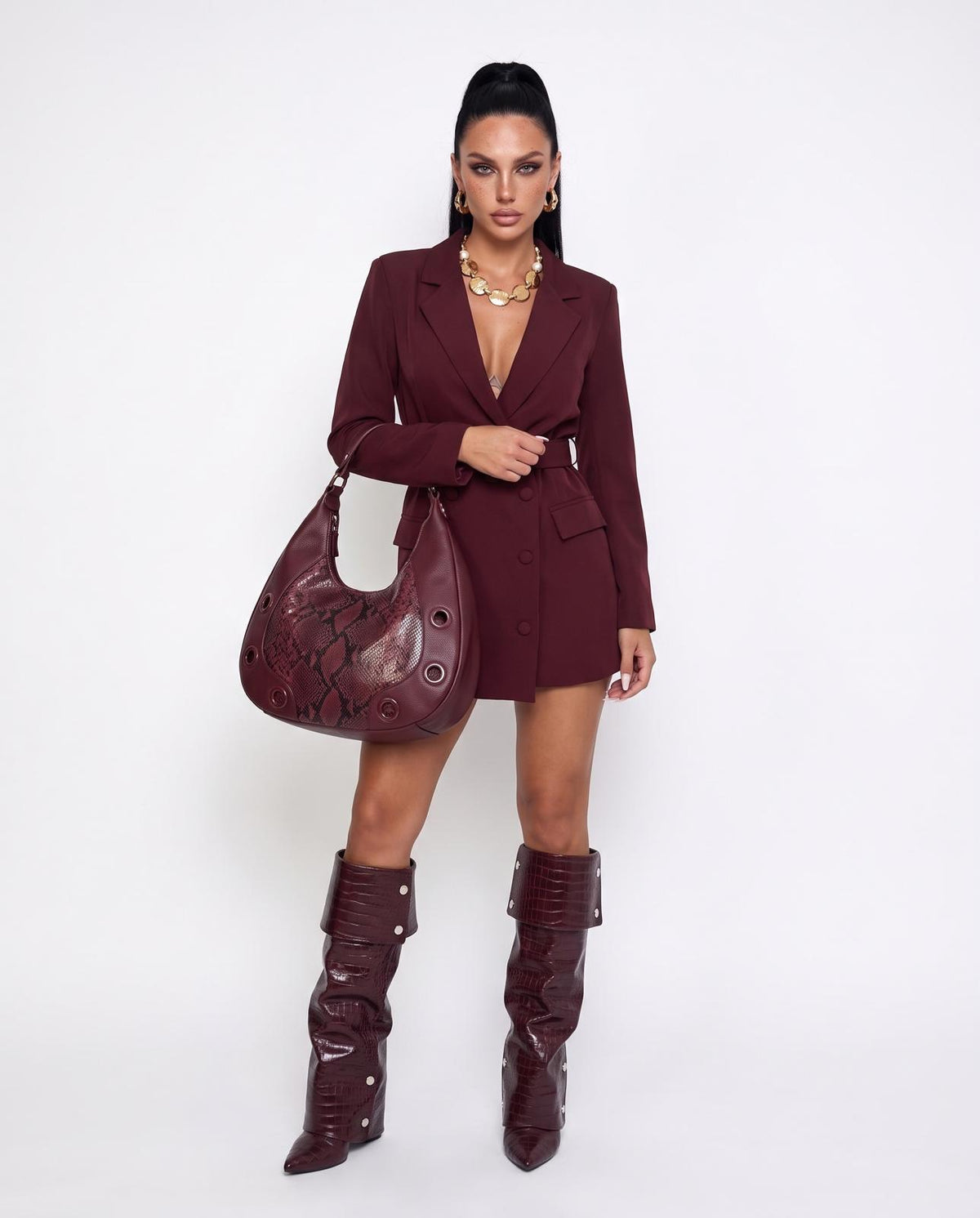 Jumpsuite City Femme-Cherry Red