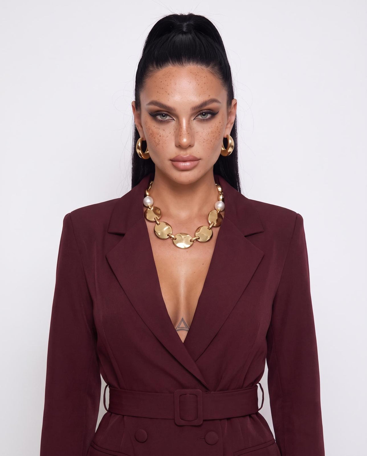 Jumpsuite City Femme-Cherry Red