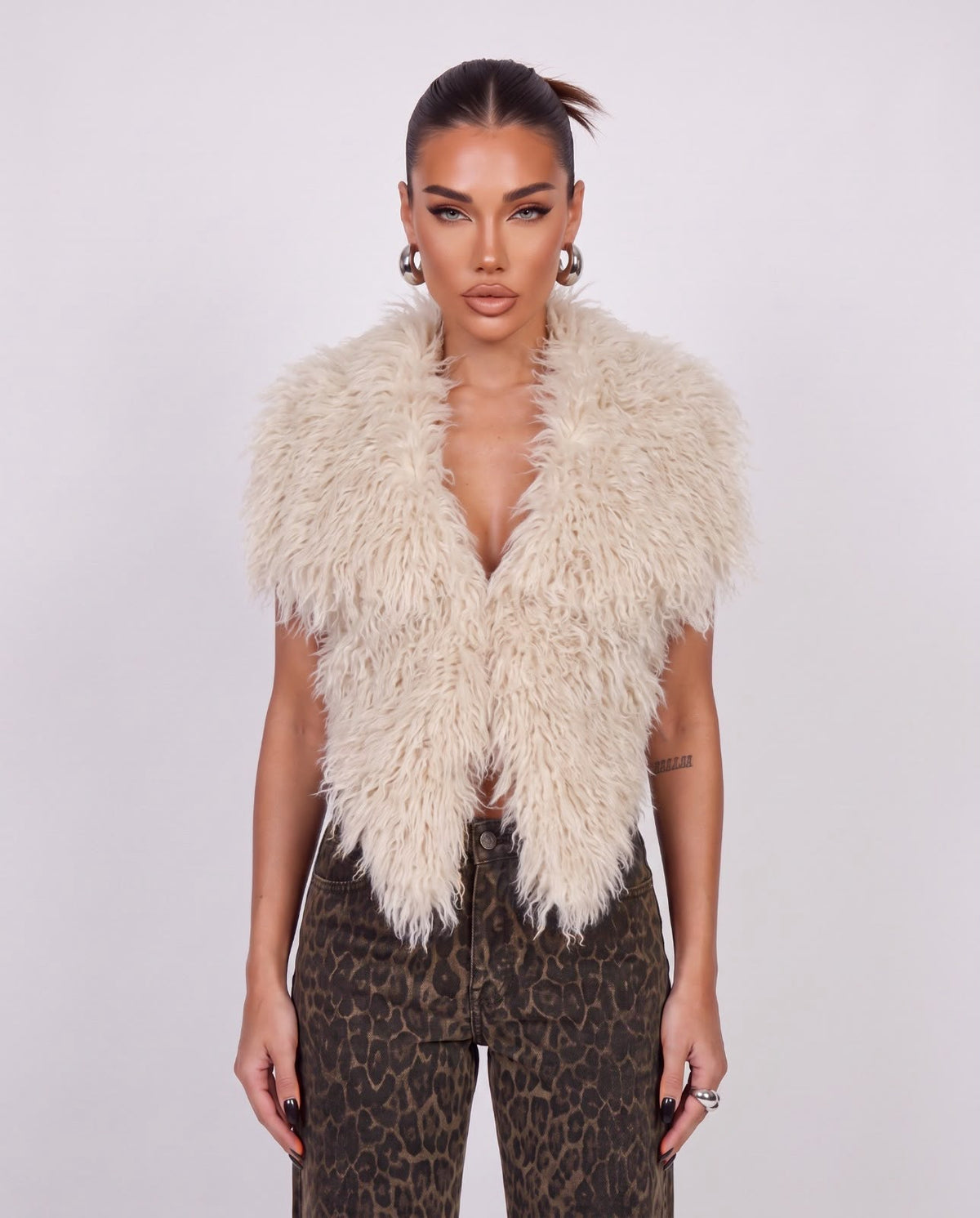 Top Extra Pelo-Beige