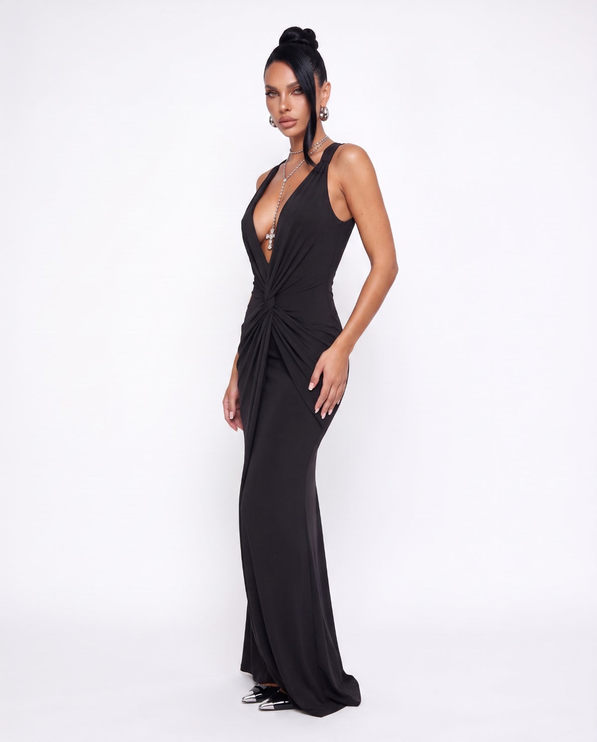 Abito V Long-Black