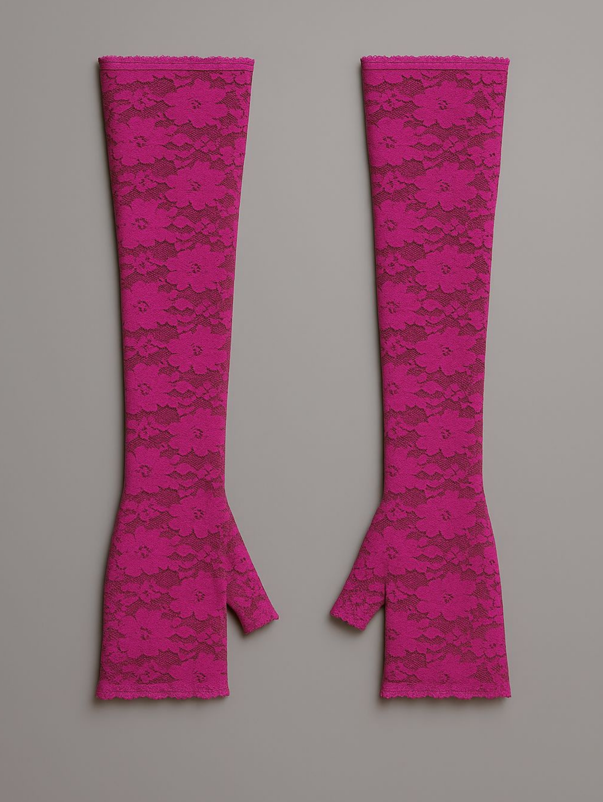Lace Femininily Gloves - Violet