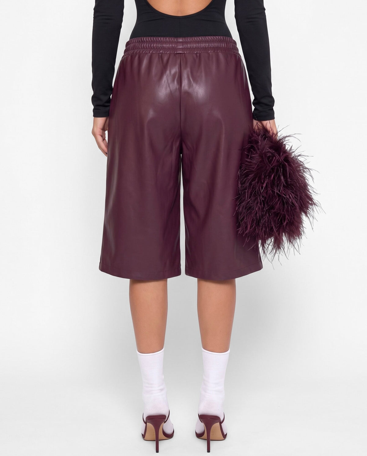 Bermuda Leather Edge-Cherry Red