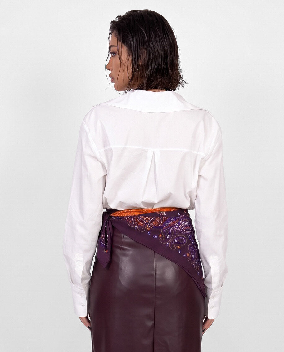 Camisa Mega Shoulder - Blanco