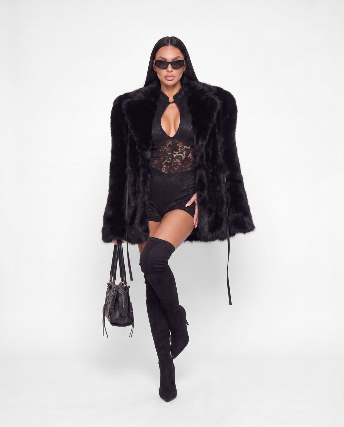 Jumpsuit Lace Drop-Black