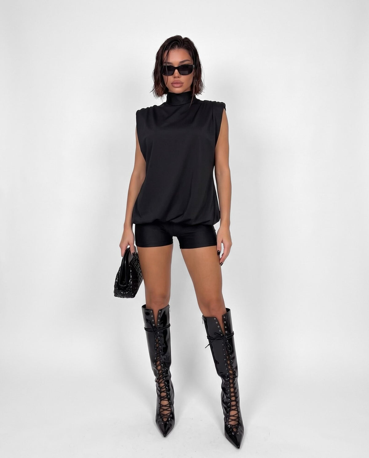 Jumpsuit Bare Back-Black