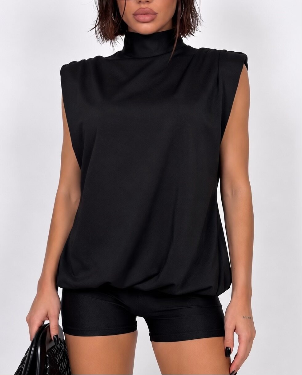 Jumpsuit Bare Back-Black