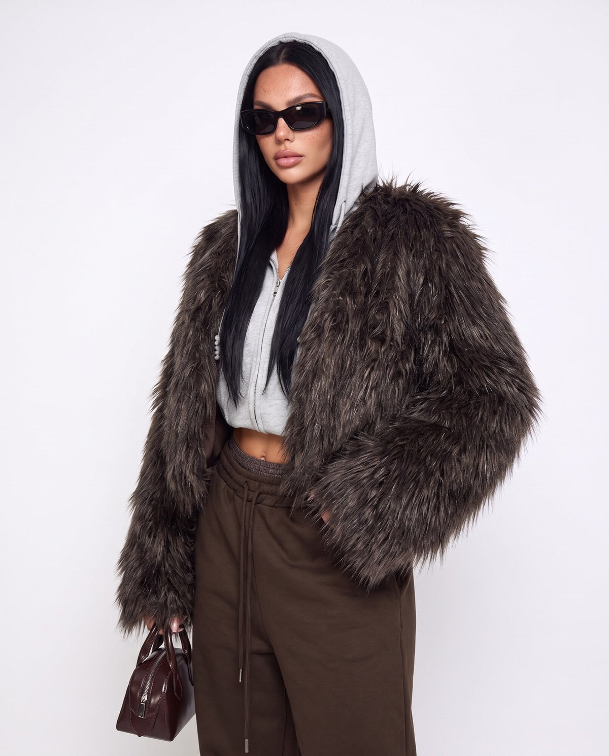 Pelliccia Fluffy Crush-Brown