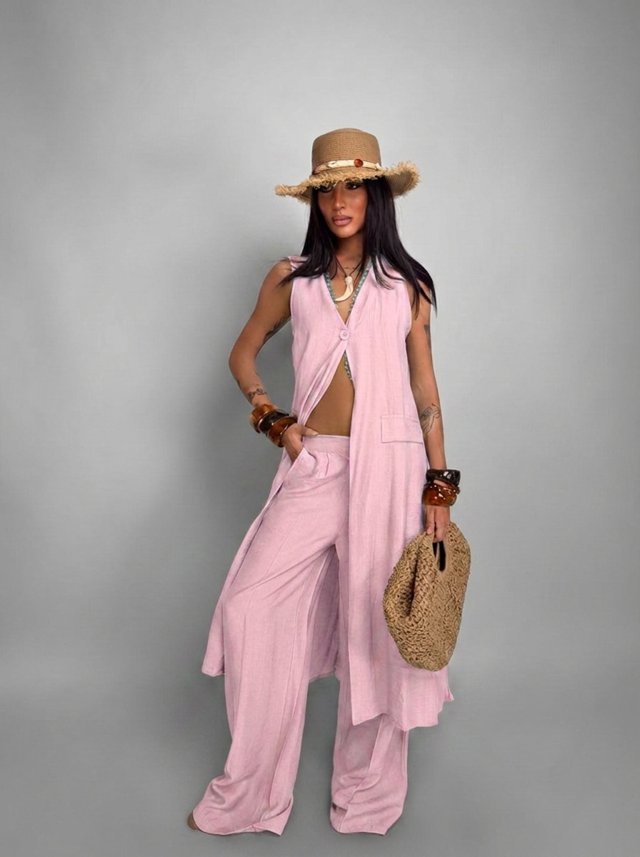 Co-ord Set 3 Pezzi Defined-Pink