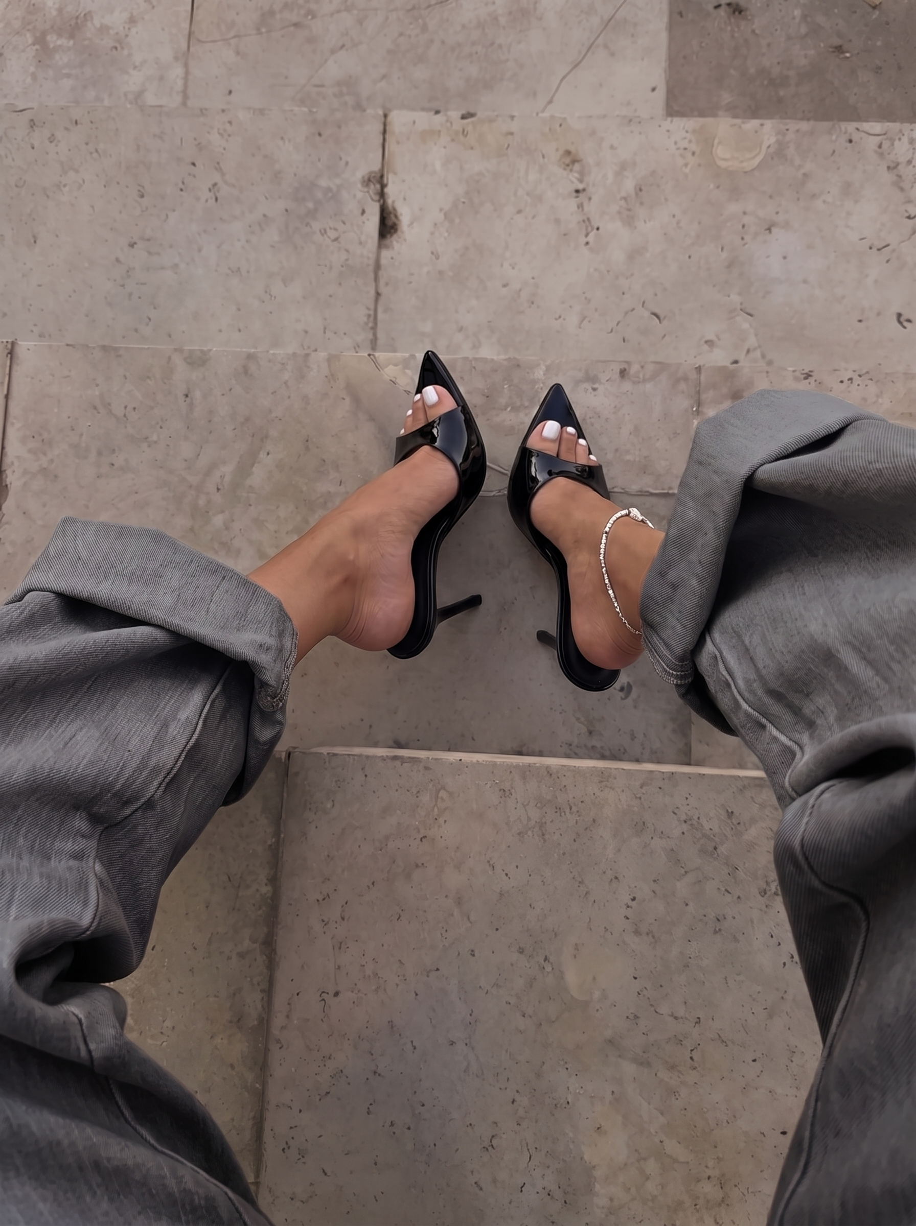 Sandalo Mules-Black