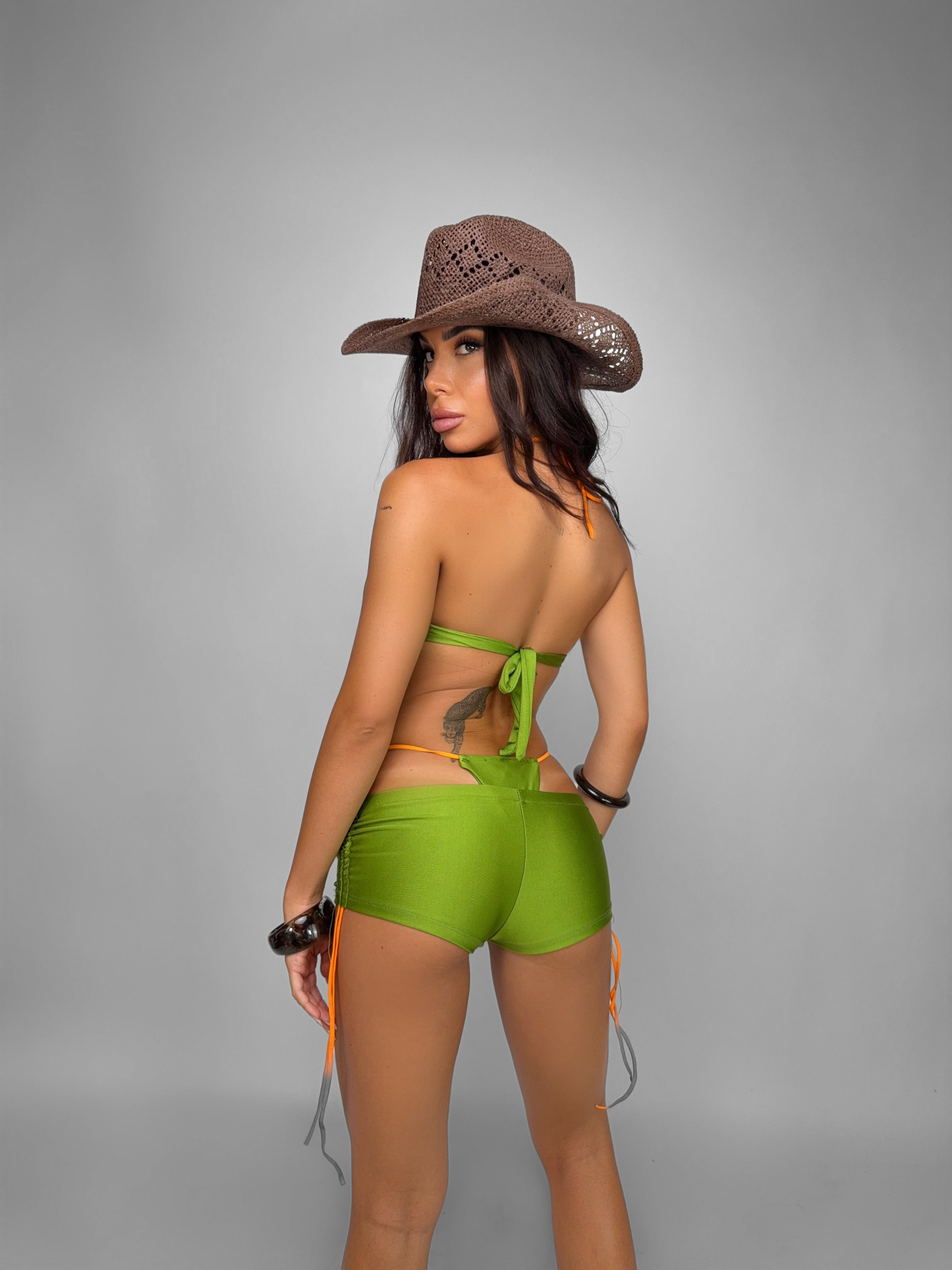 Set 2 Pezzi Bikini+Shorts Lucille-Green
