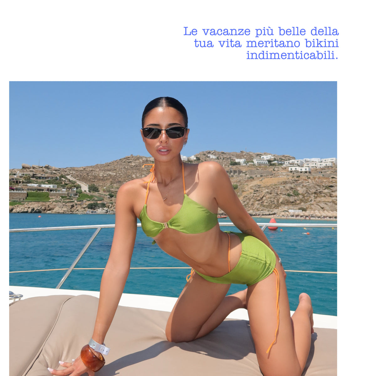 Set 2 Pezzi Bikini+Shorts Lucille-Green