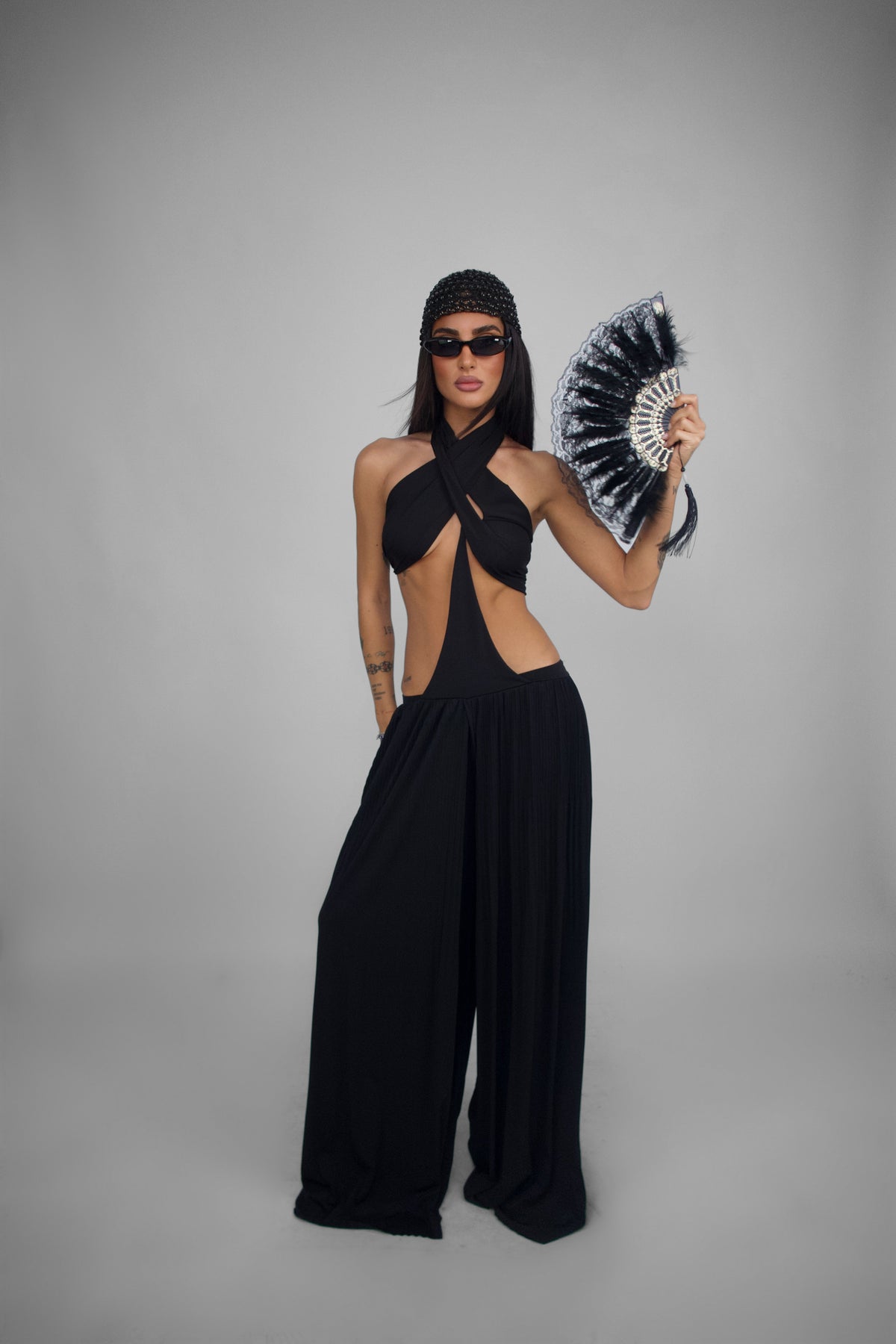 Tuta Pleated Wrap-Black