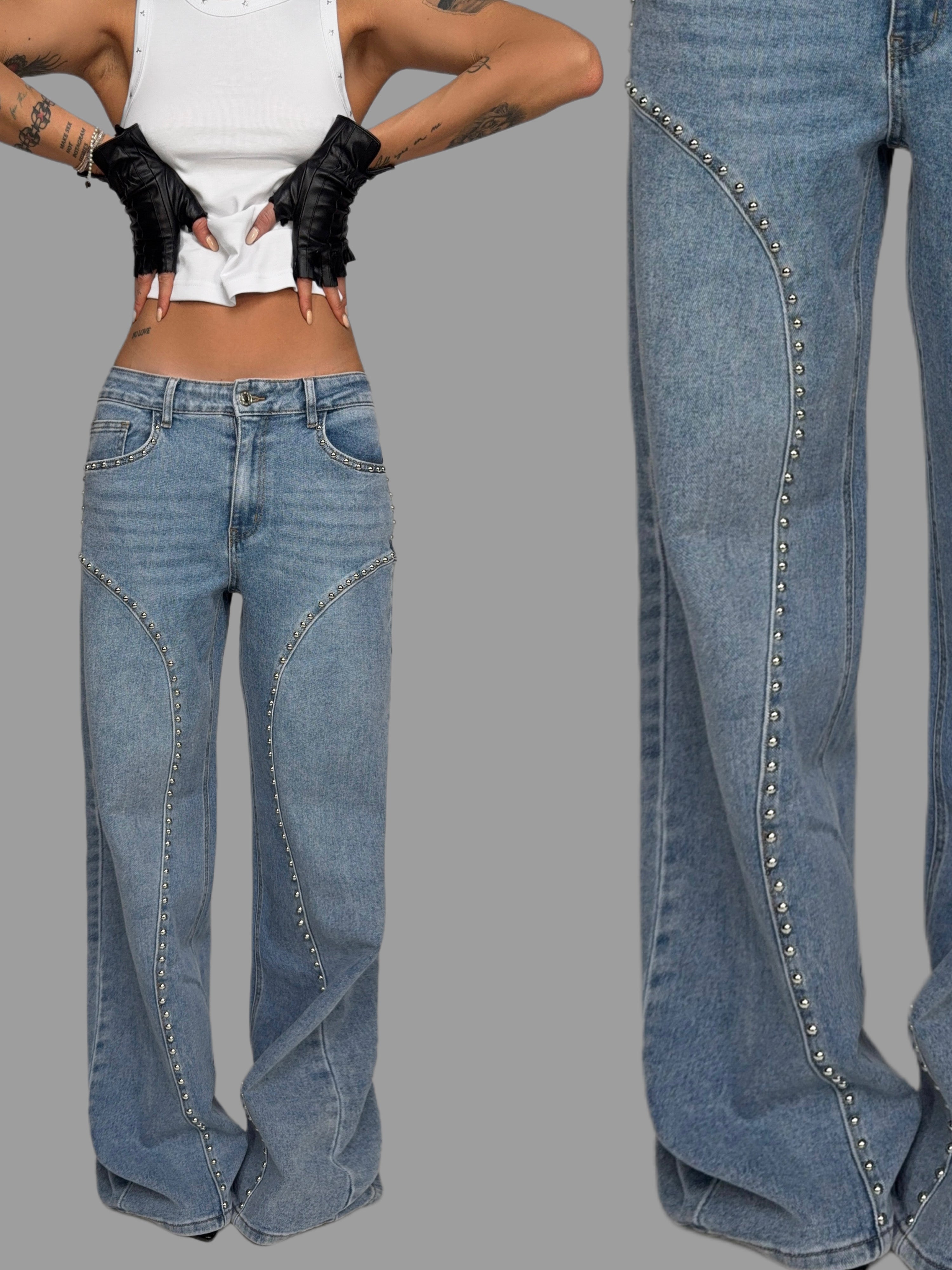 Jeans Studded Denim