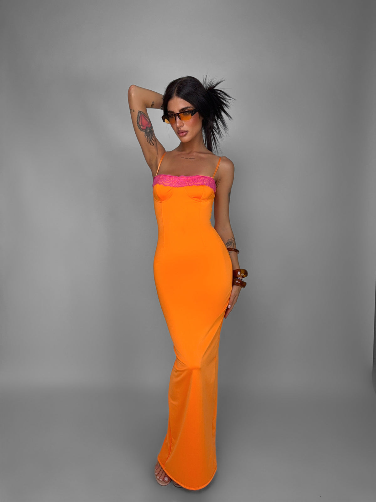 Abito Lace Cup-Orange