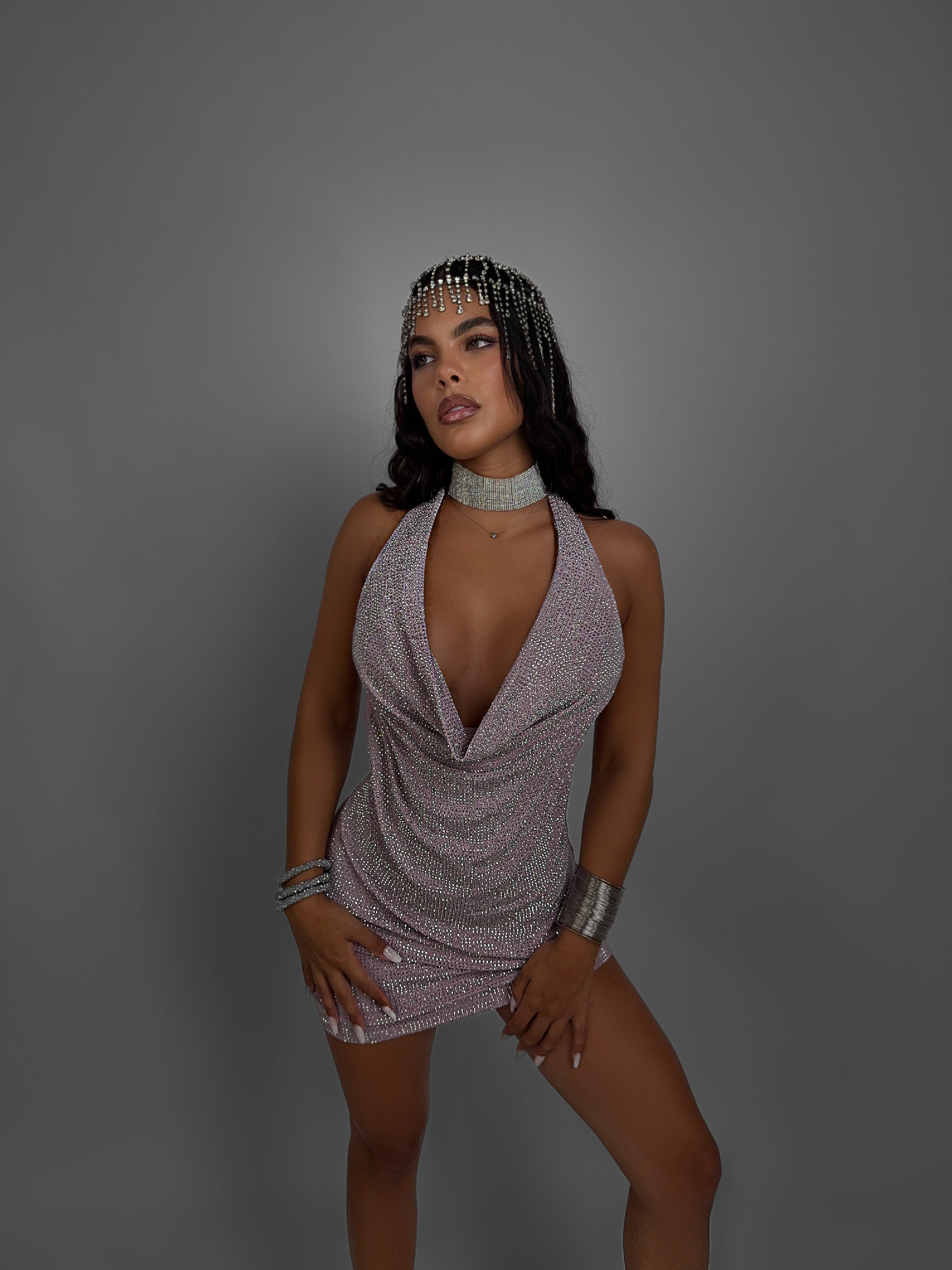 Abito Brillant Waterfall-Pink