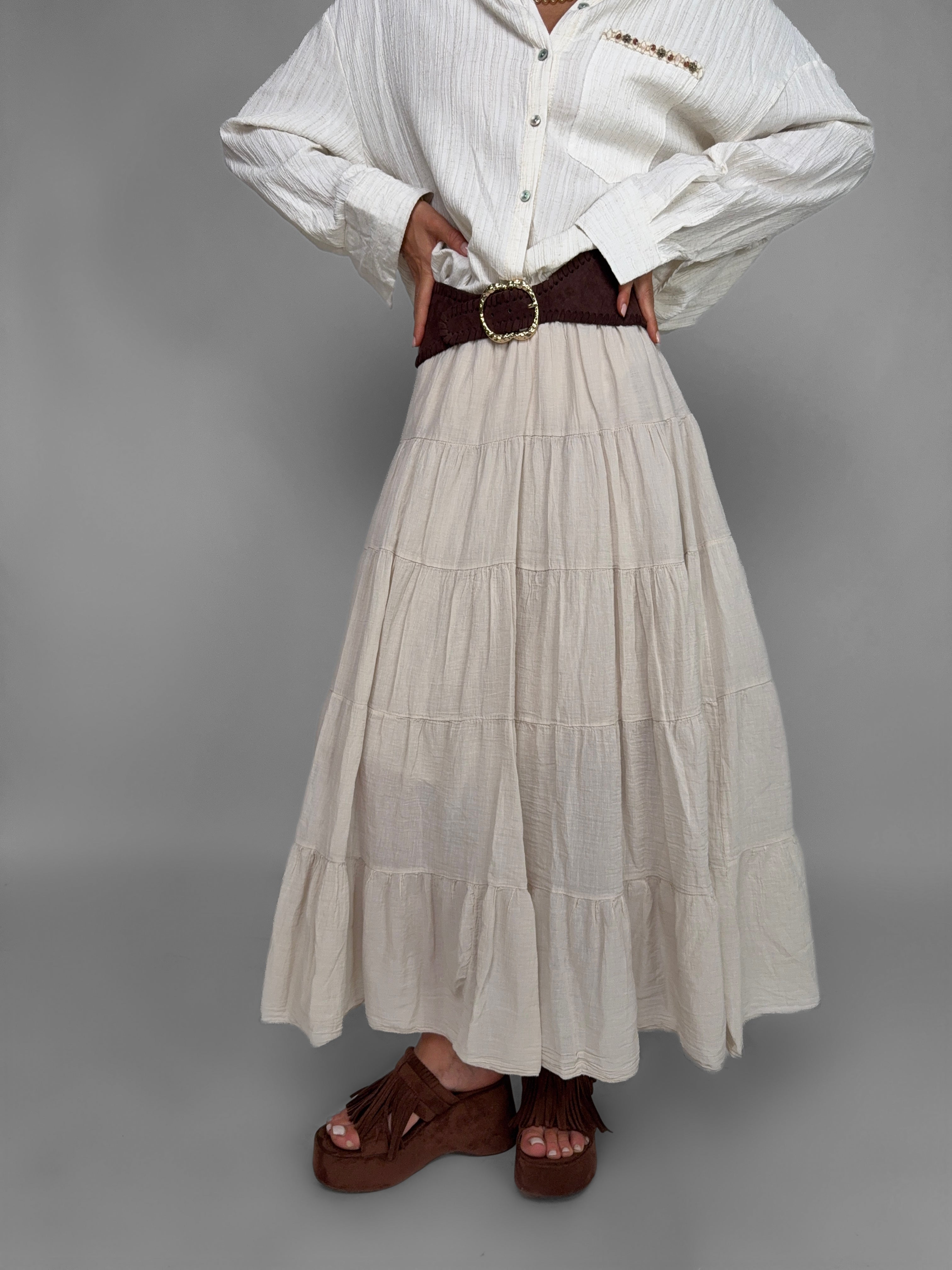 Gonna Tiered-Beige