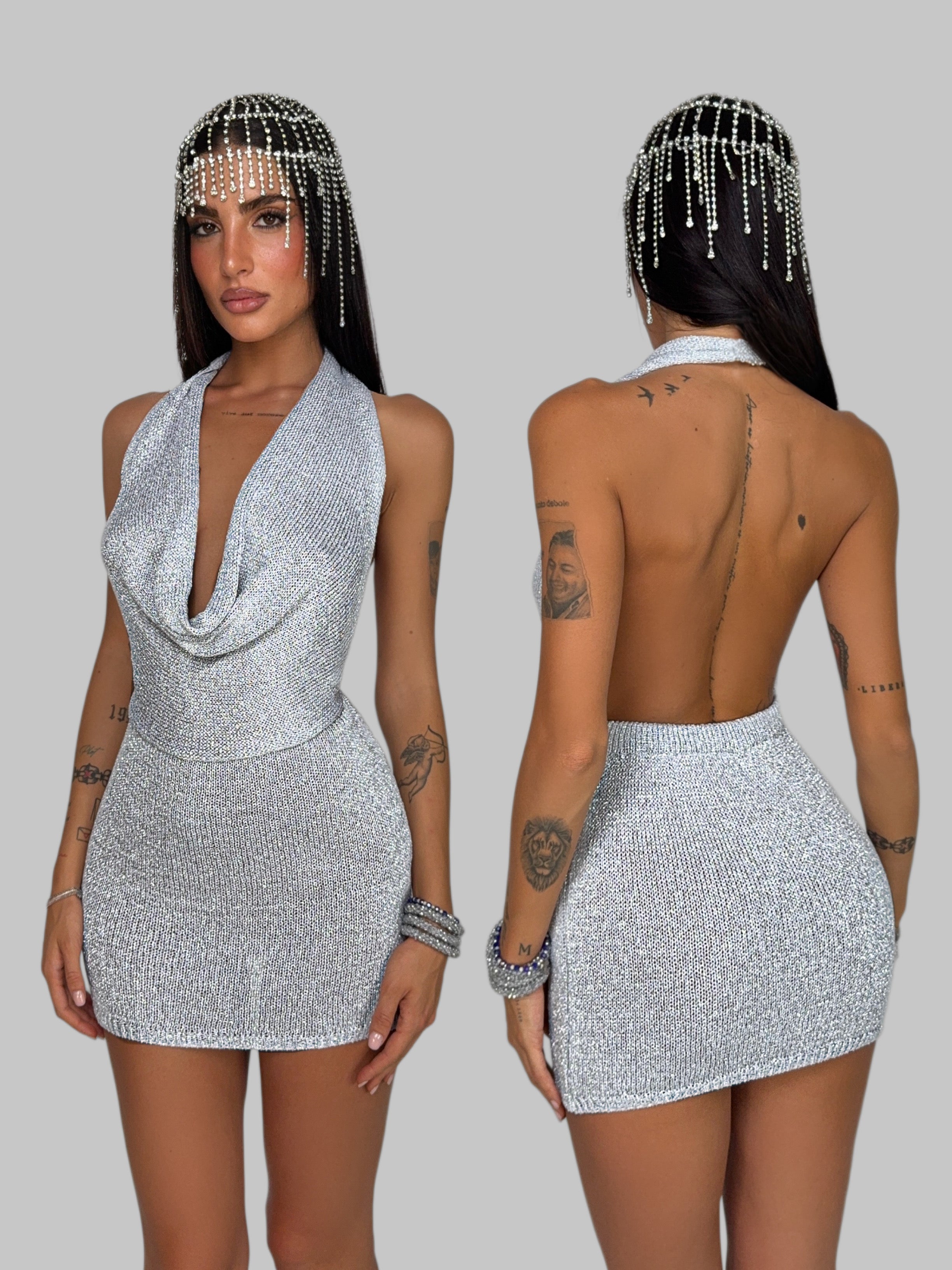 Abito Shine On-Grey