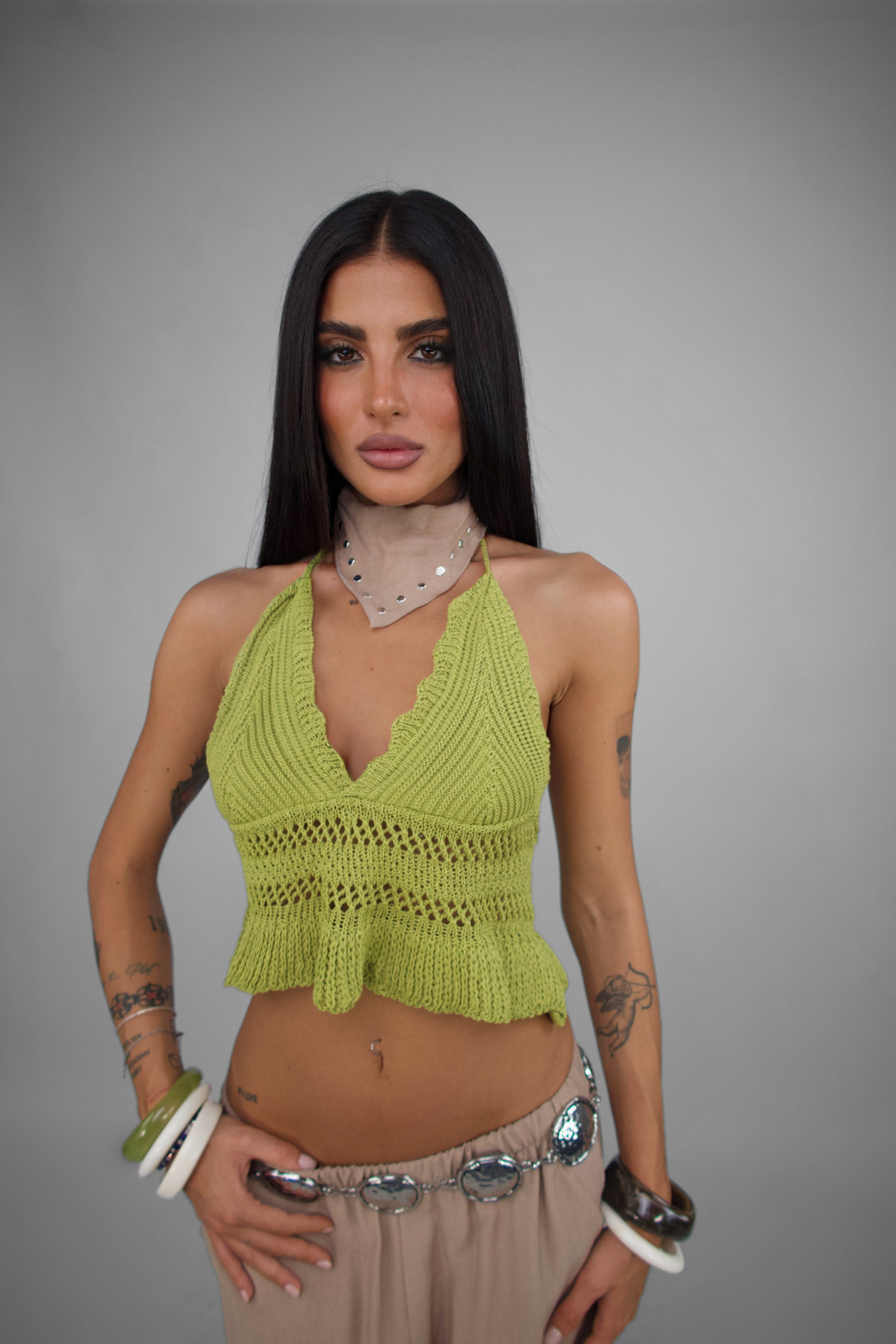 Top Candy Crochet-Green