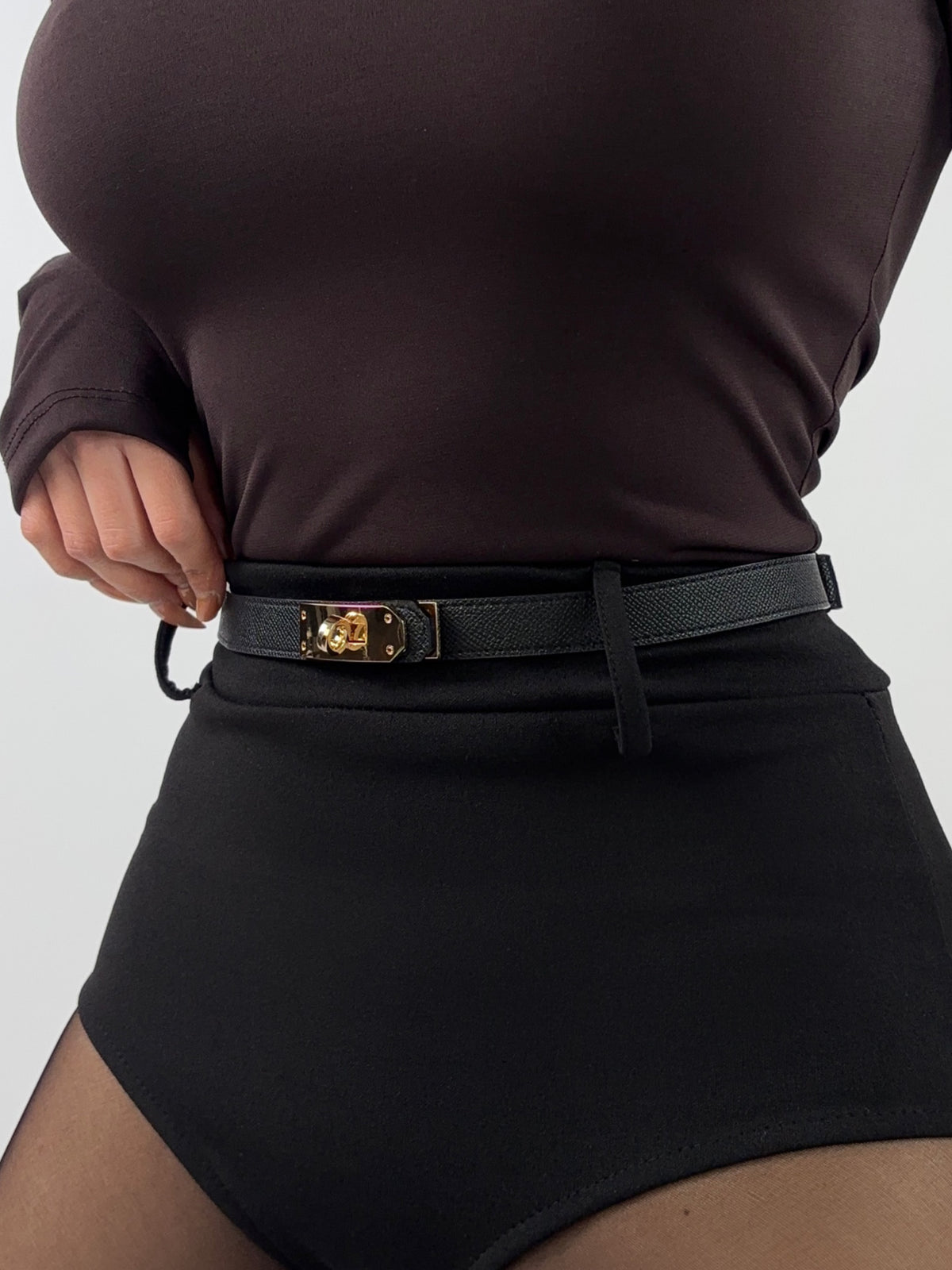 Fine Line Belt - Gold