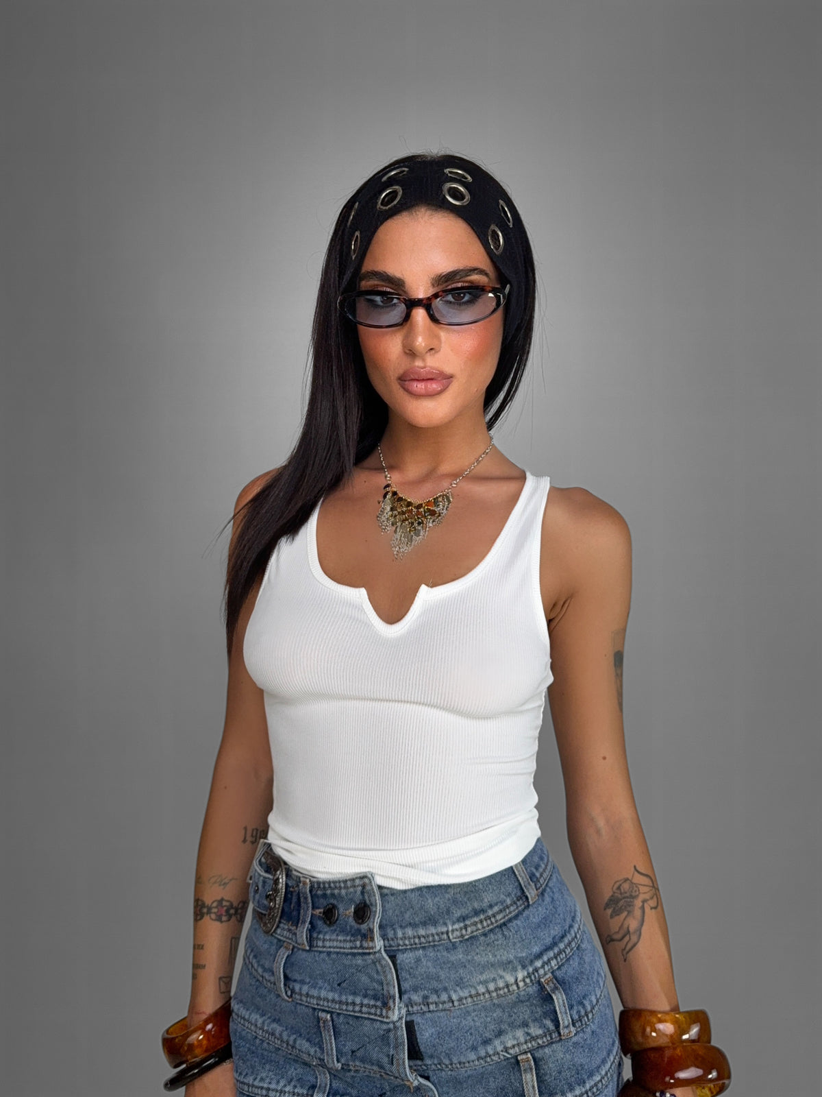 Top Classic Scoop-White