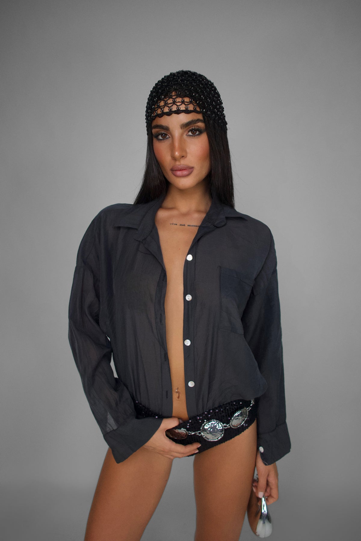 Camicia Light Veil-Black