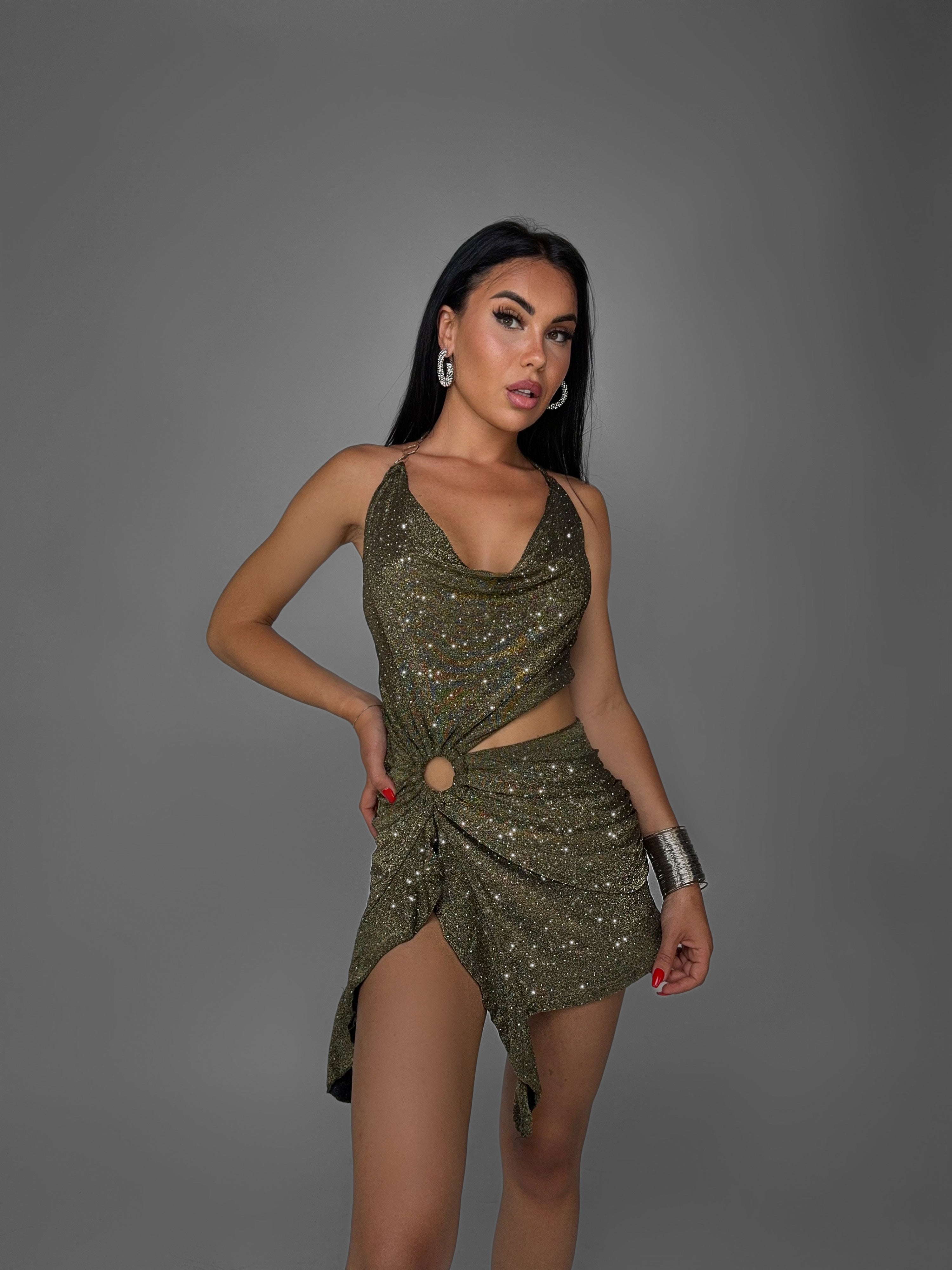Abito Lurex Shine-Gold