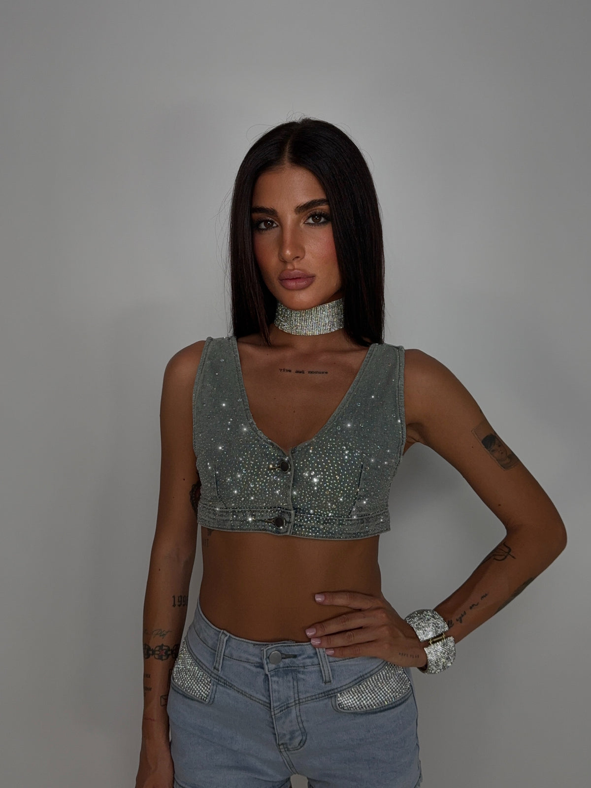 Top Shiny Denim
