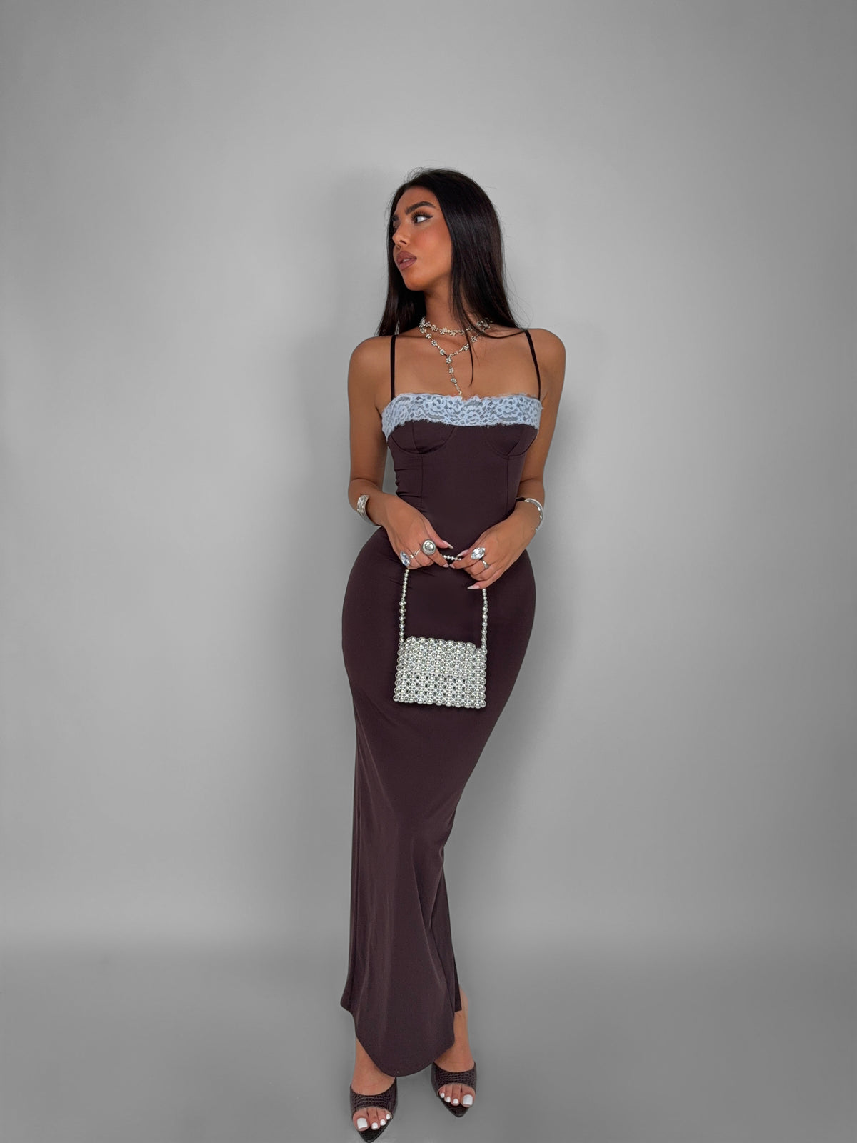Abito Lace Cup-Brown