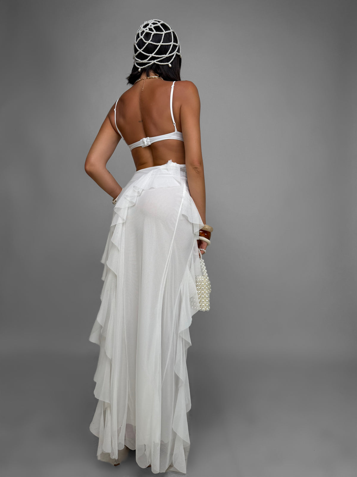 Abito Airy Layered-White