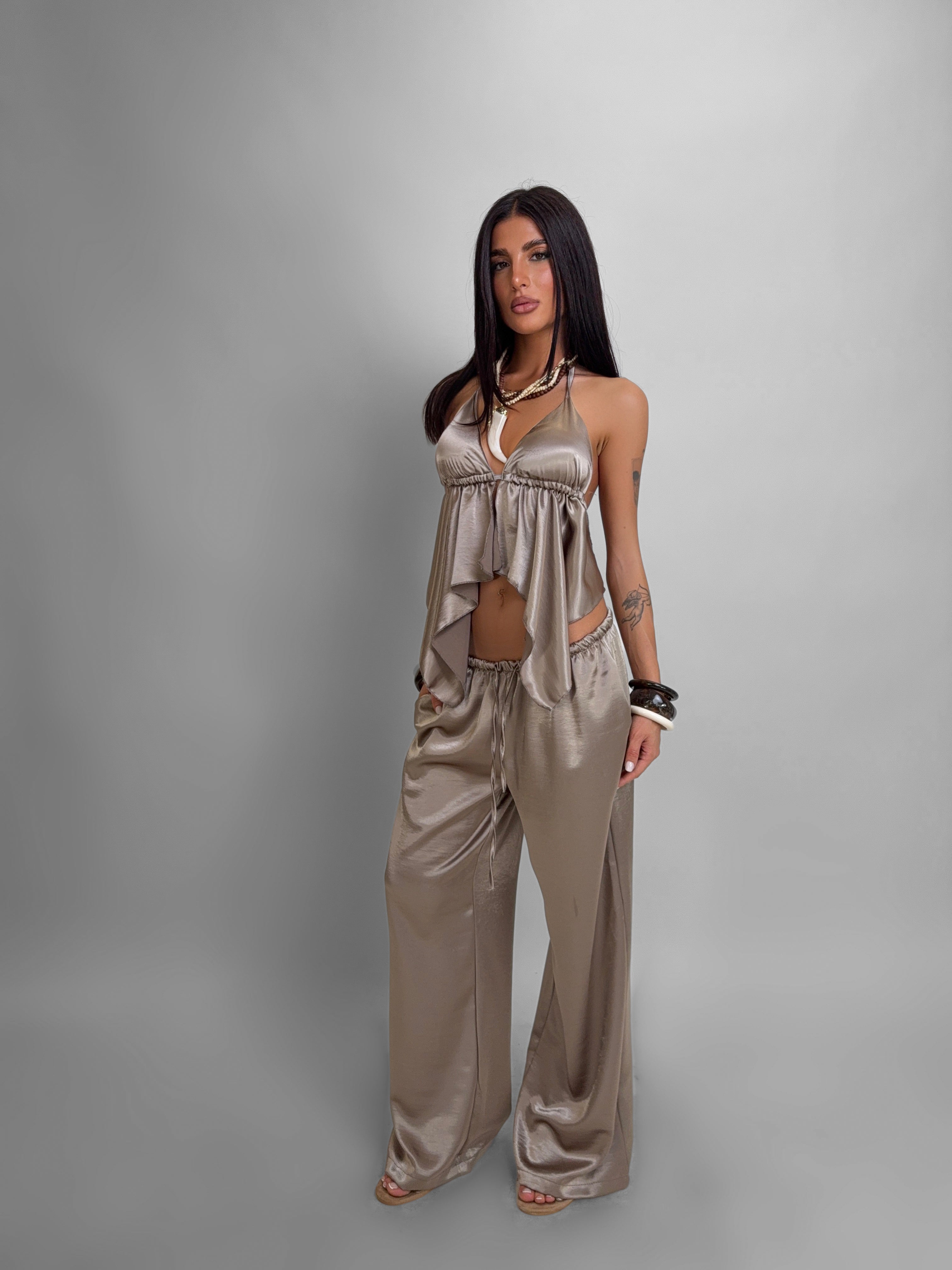 Co-ord Set Satin Shine-Fango