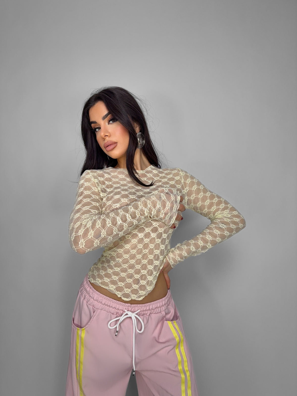 Scalloped Sweater - Yellow