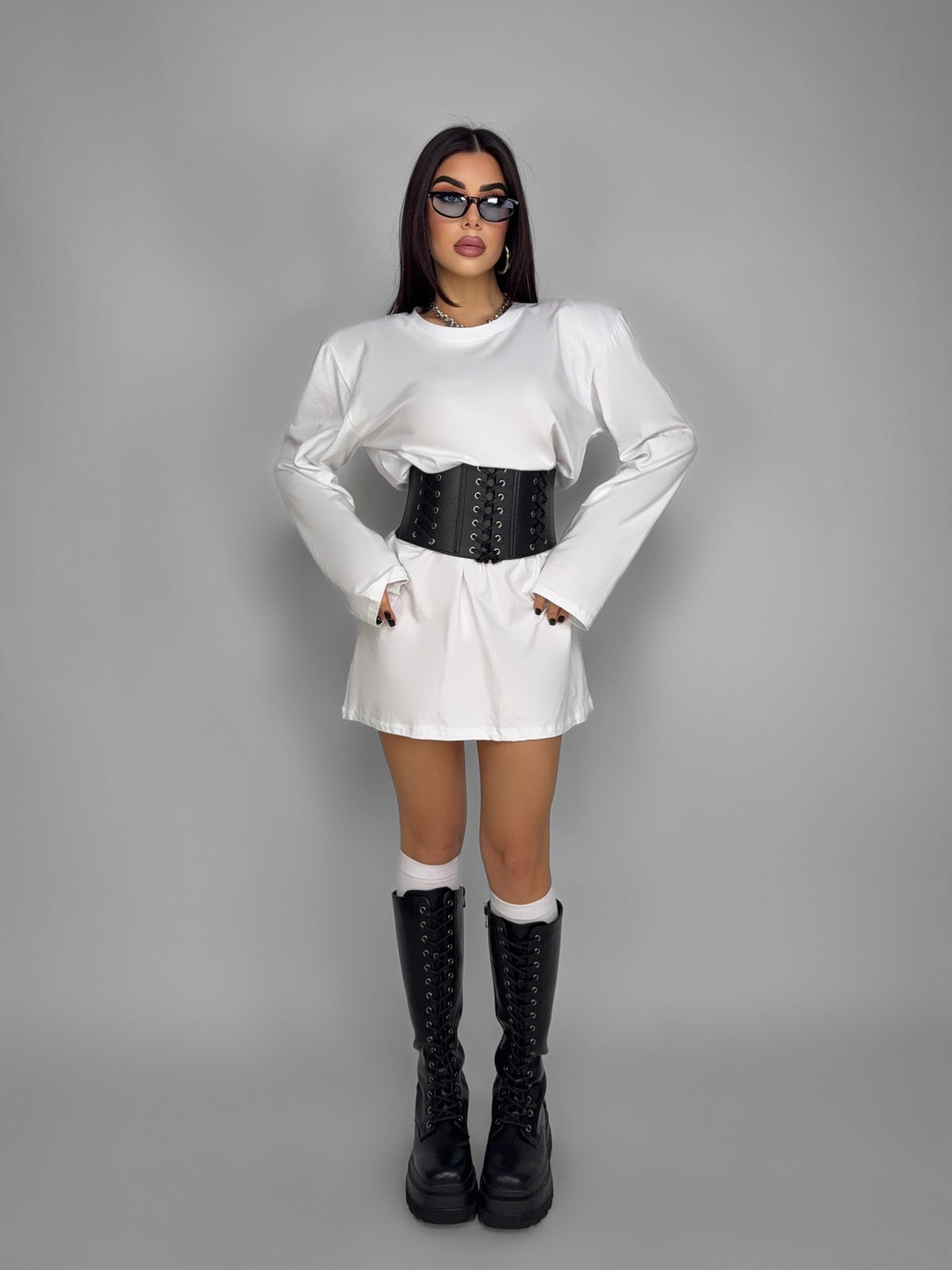 Total Look Straced-White