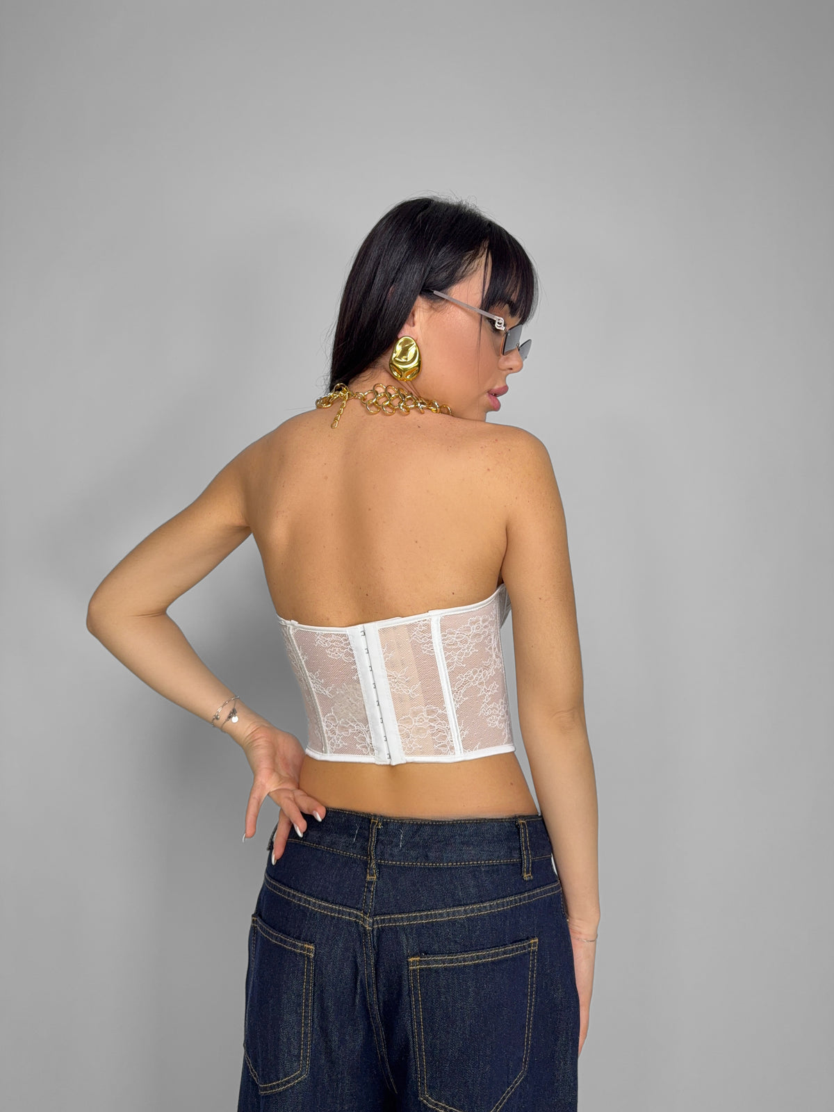 Corset Romantic Lace-White