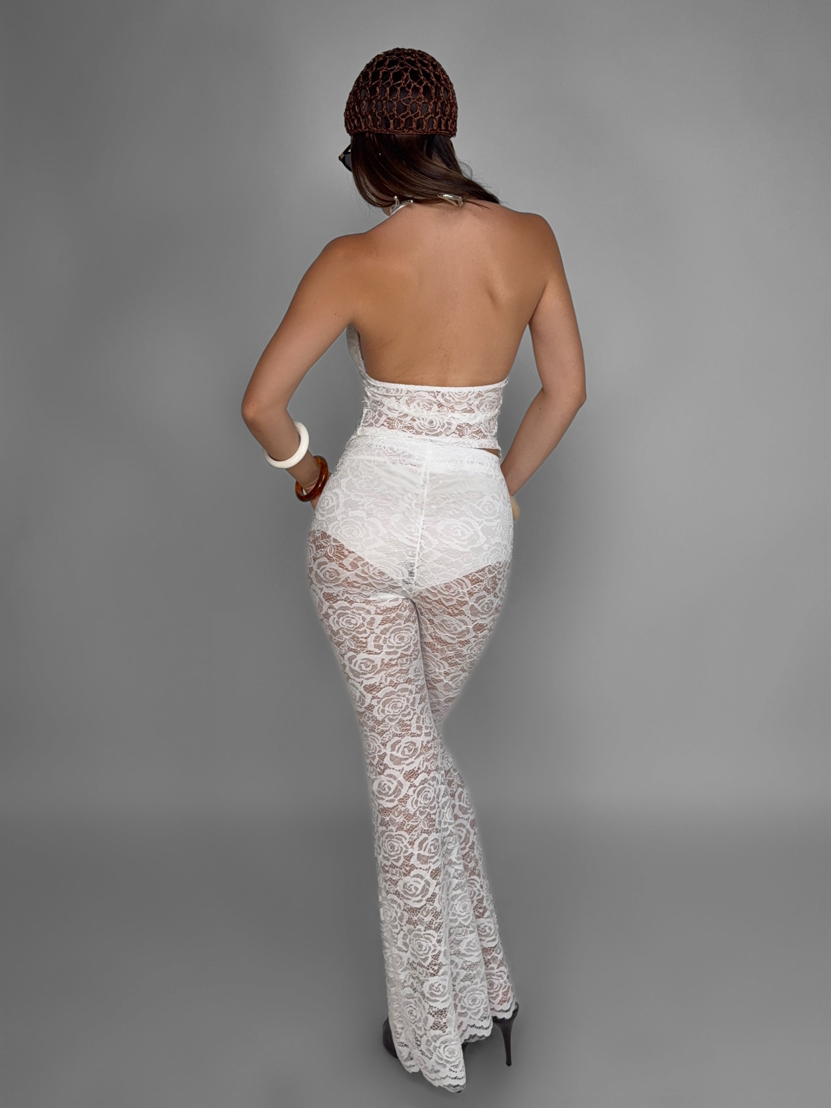 Completo Rose Lace-White