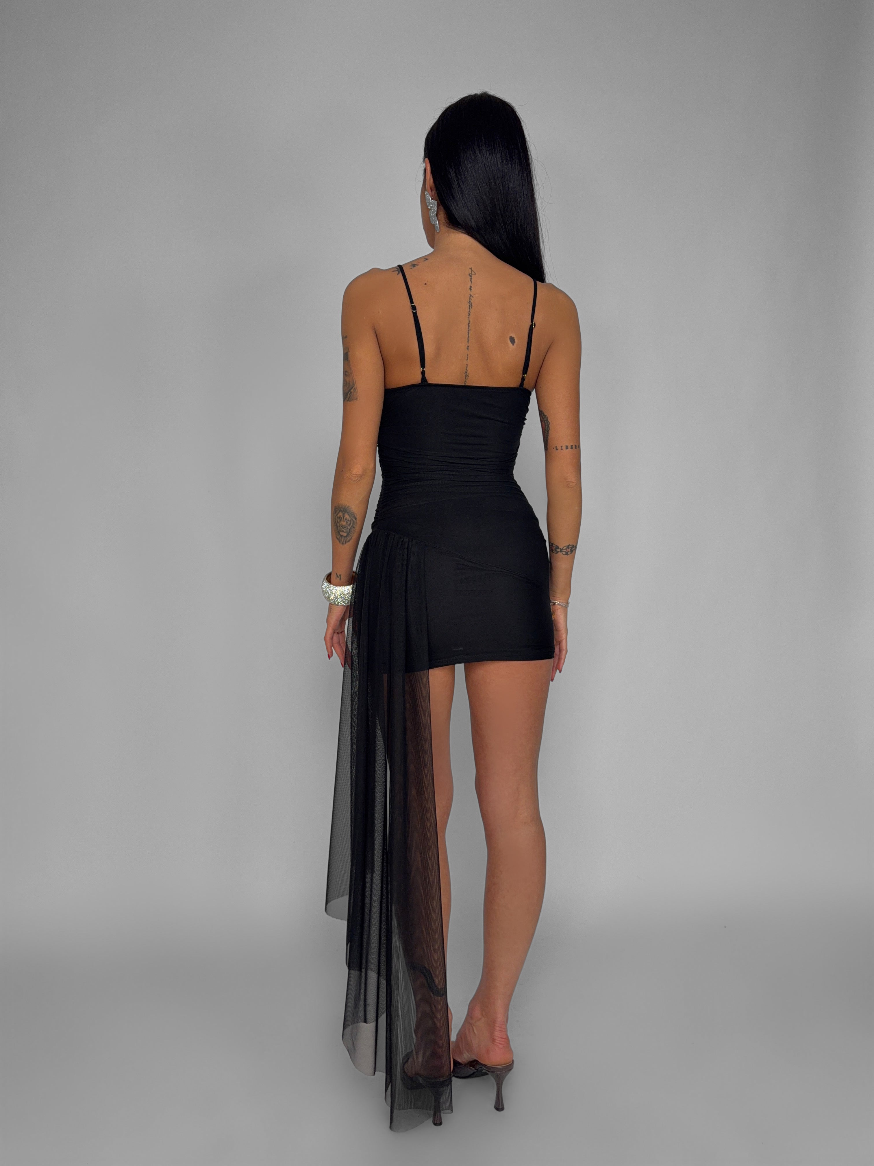 Abito Noir Draped