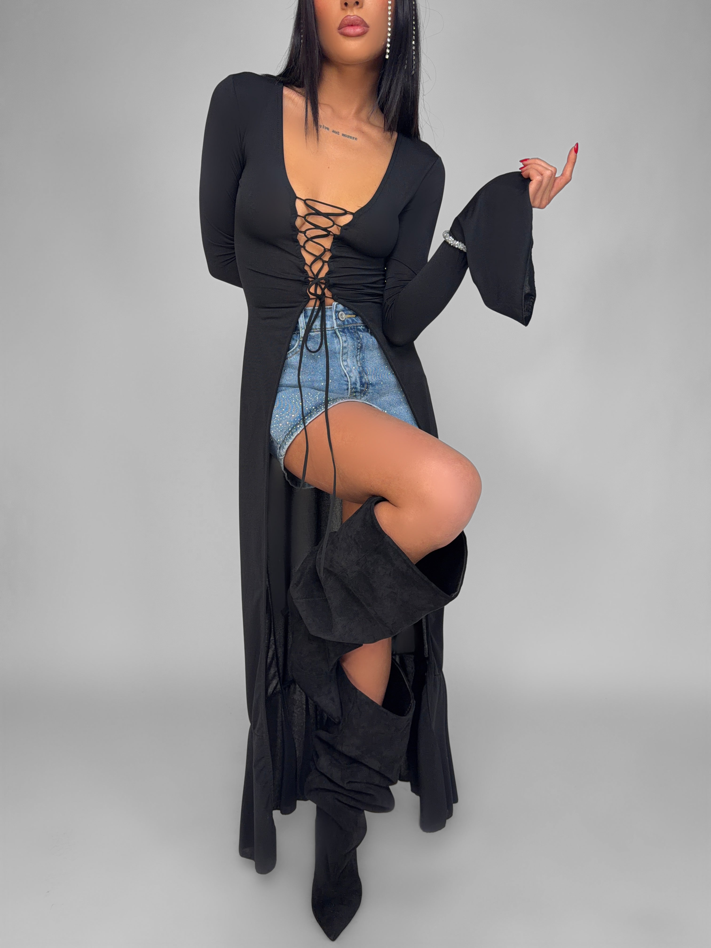 Top Long Lace-Up