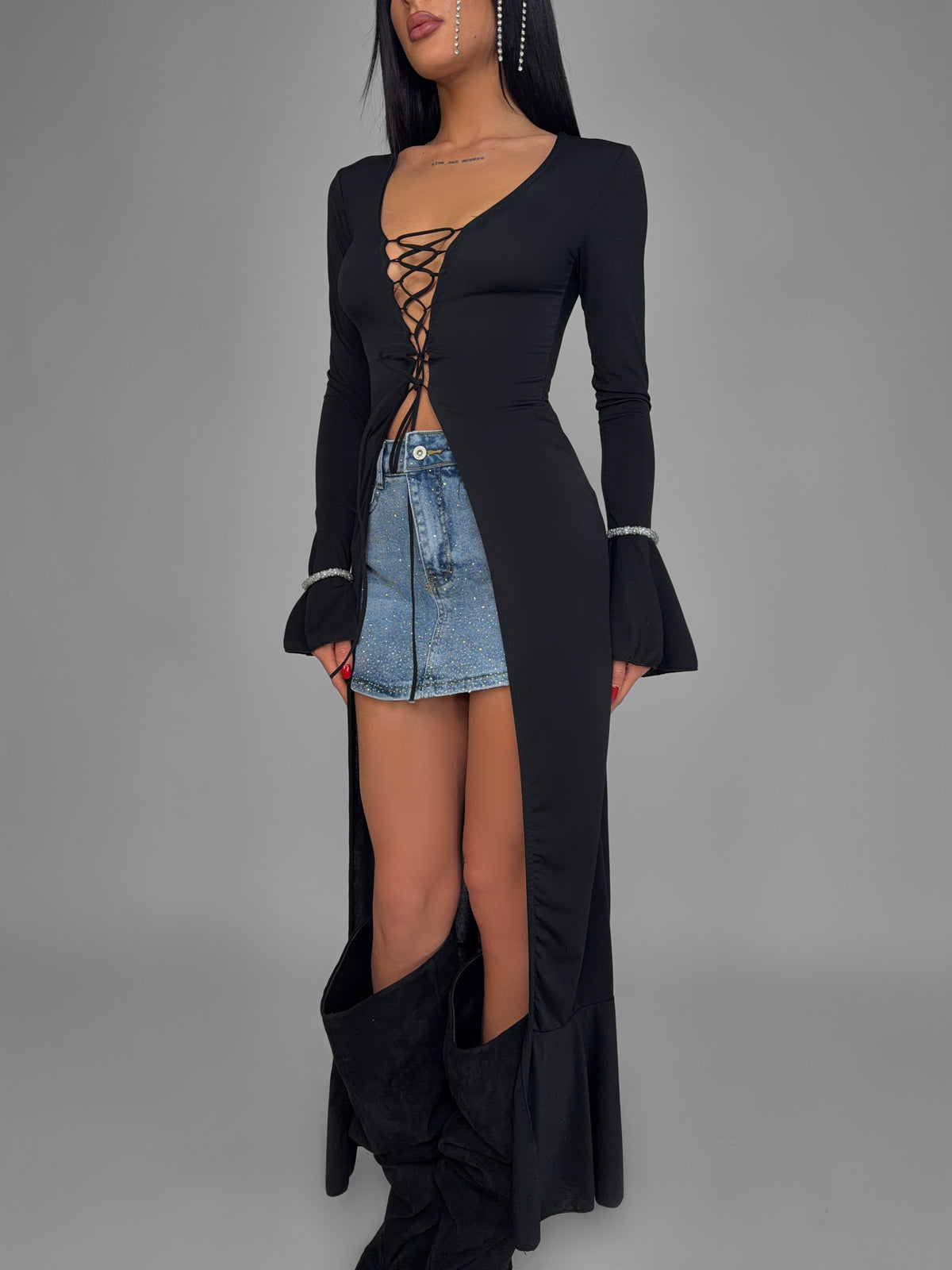 Top Long Lace-Up