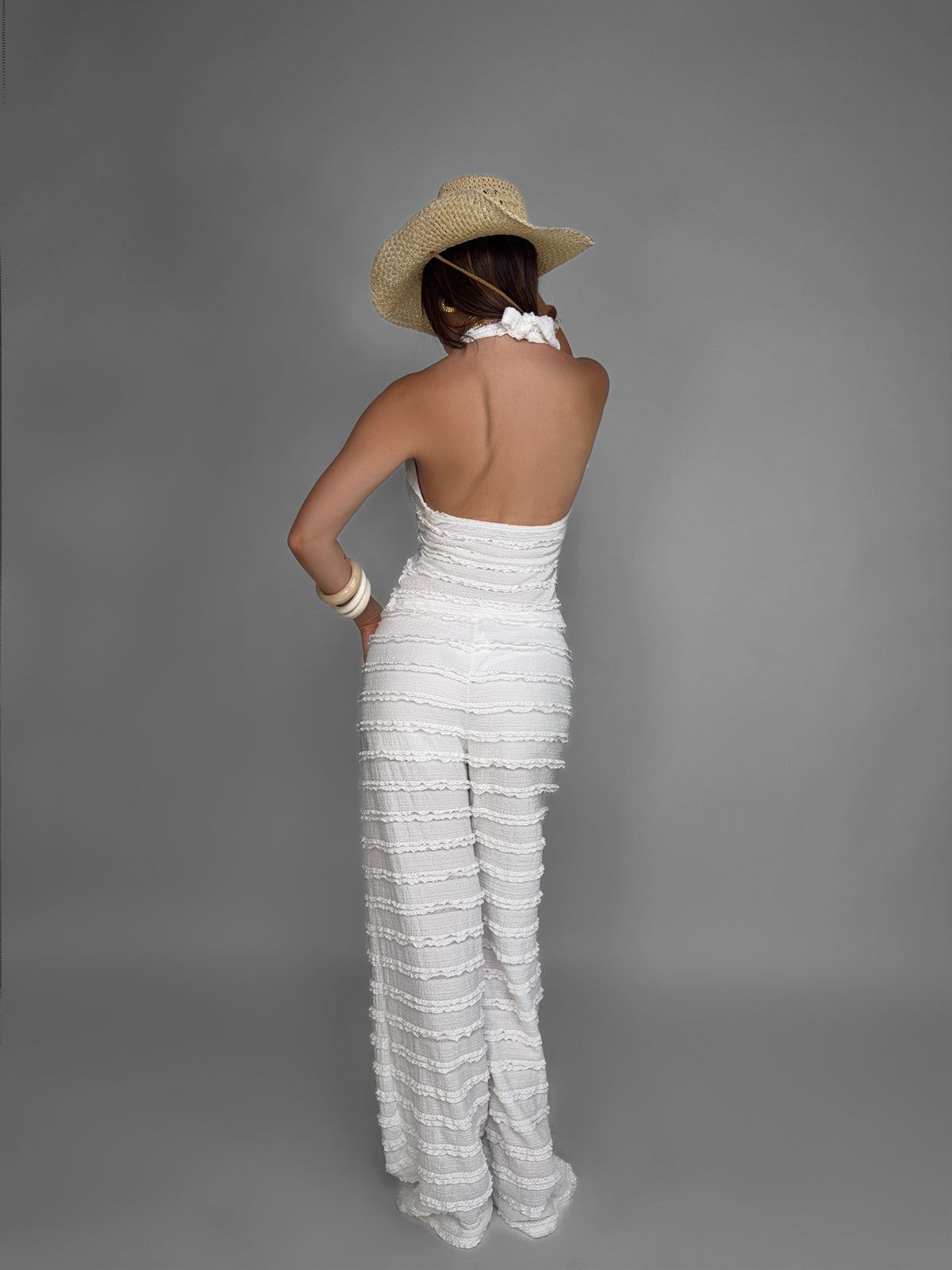 Top Stripe Texture-White