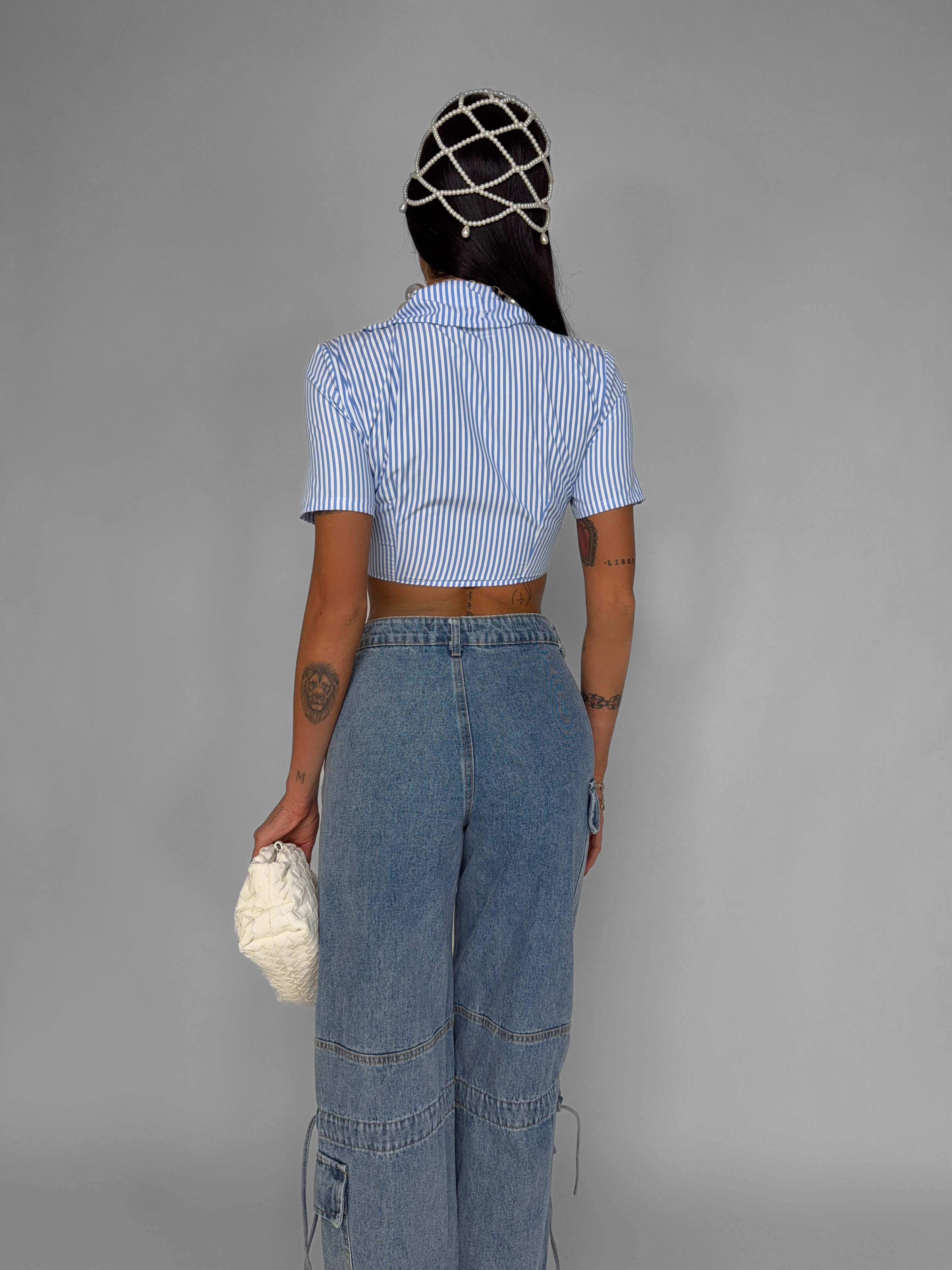 Camicia Cropped Blue