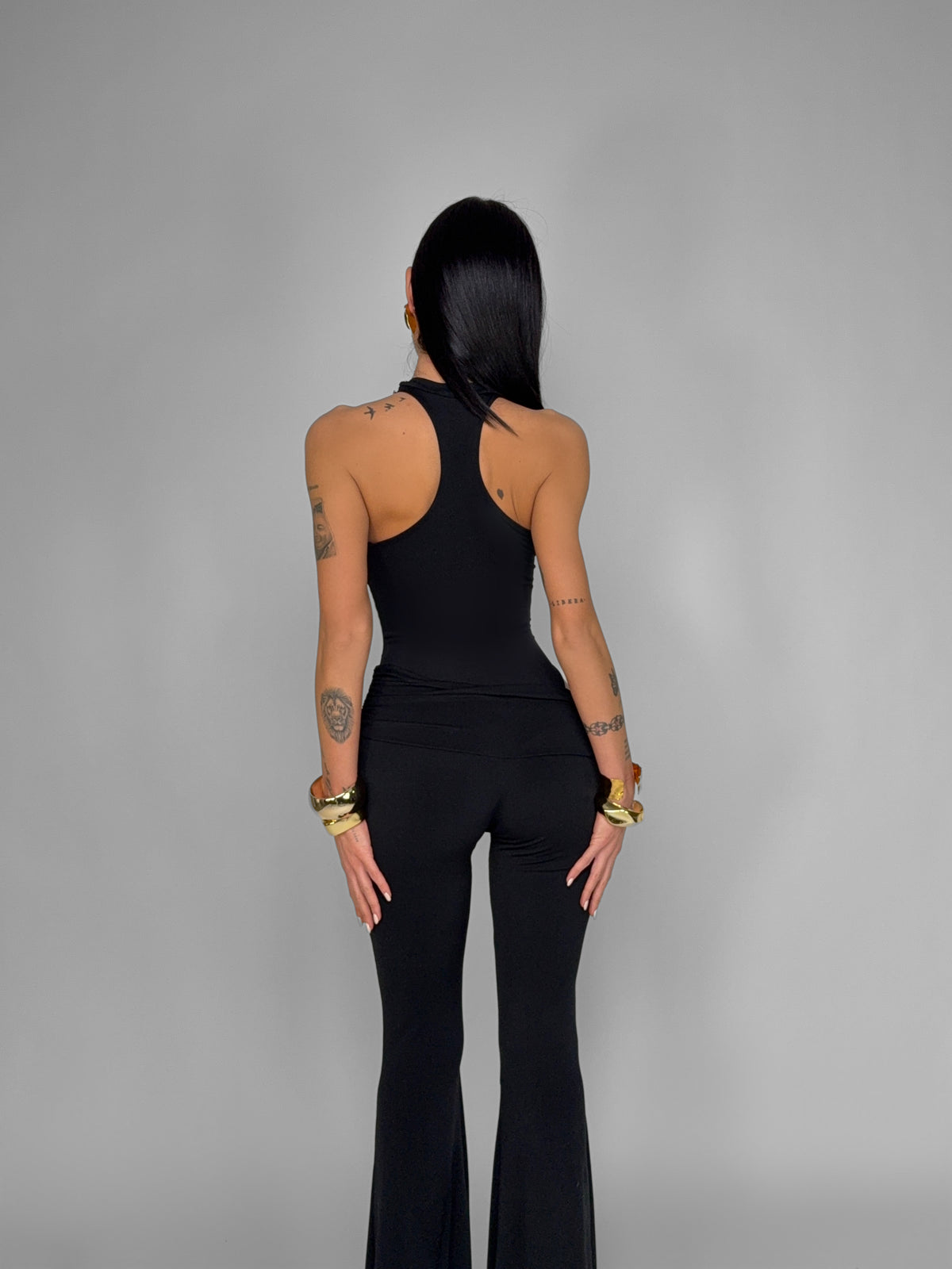Long Sleeve Jumpsuit-Black
