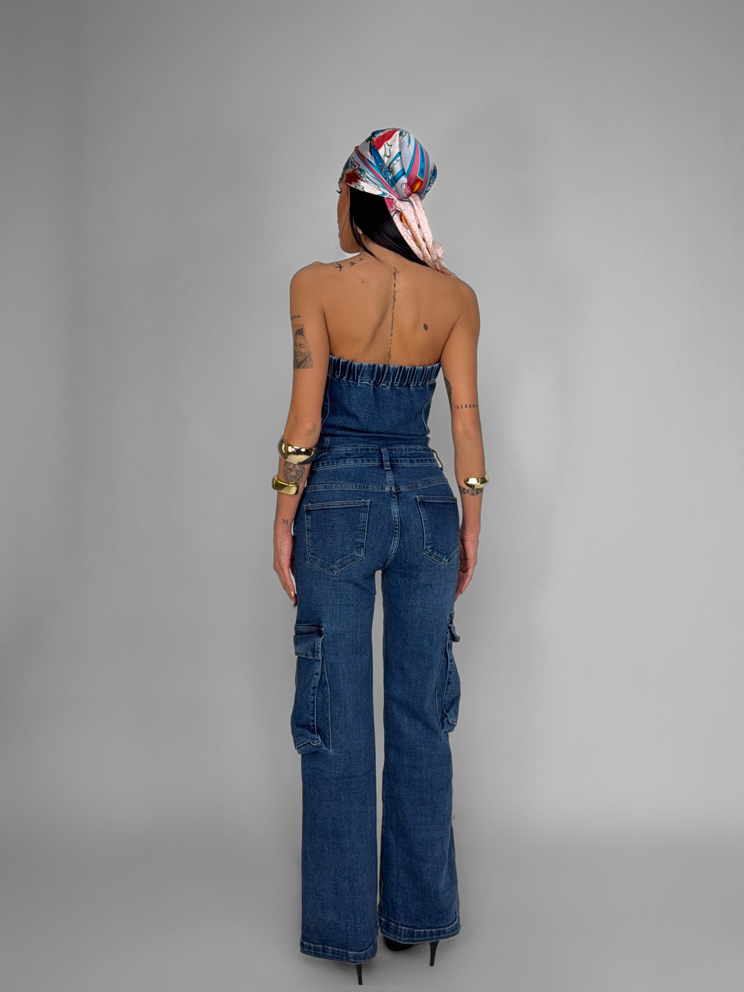 Salopette Blue Flow