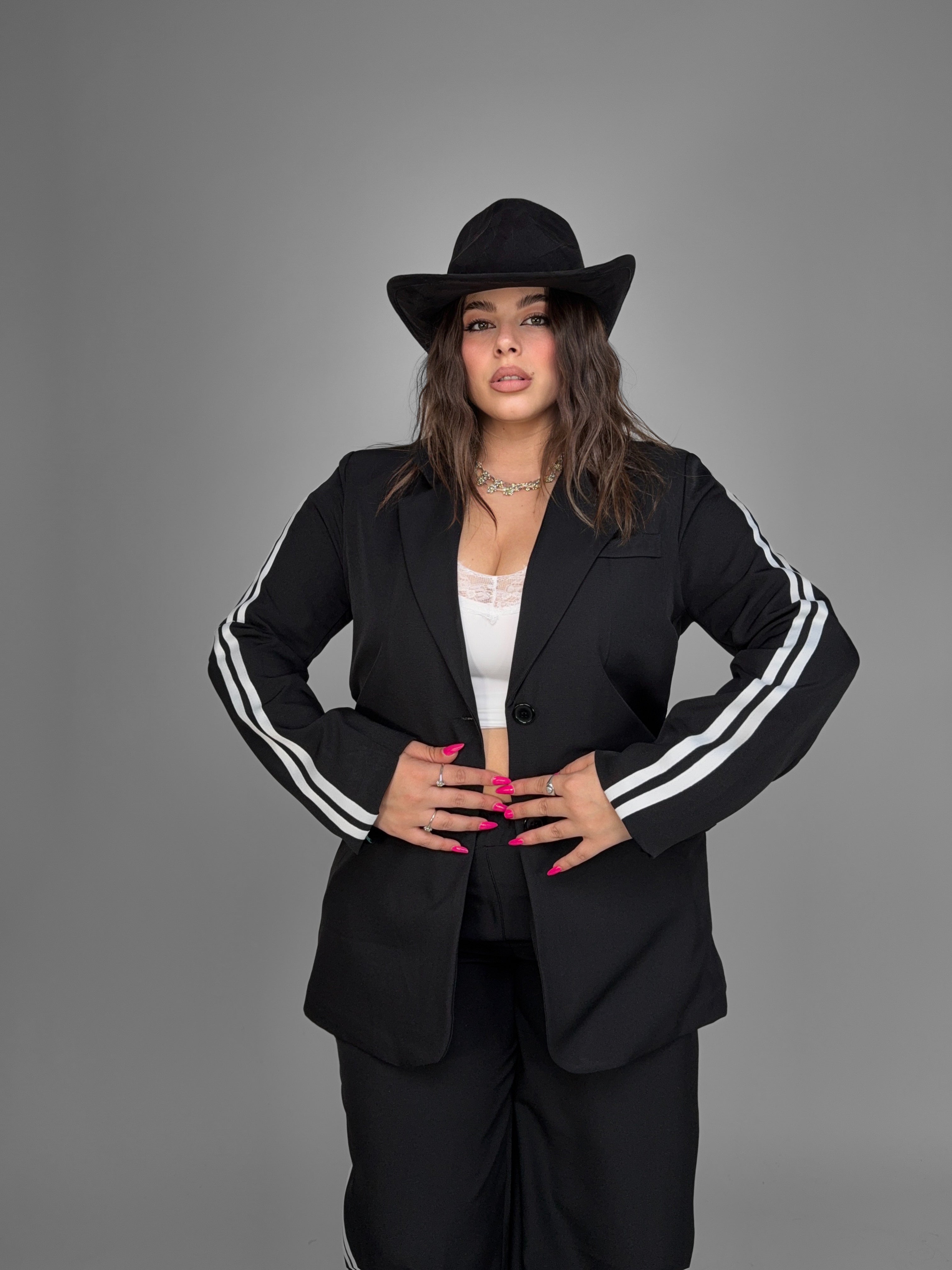 CURVY FIT - Blazer Sleek Stripe