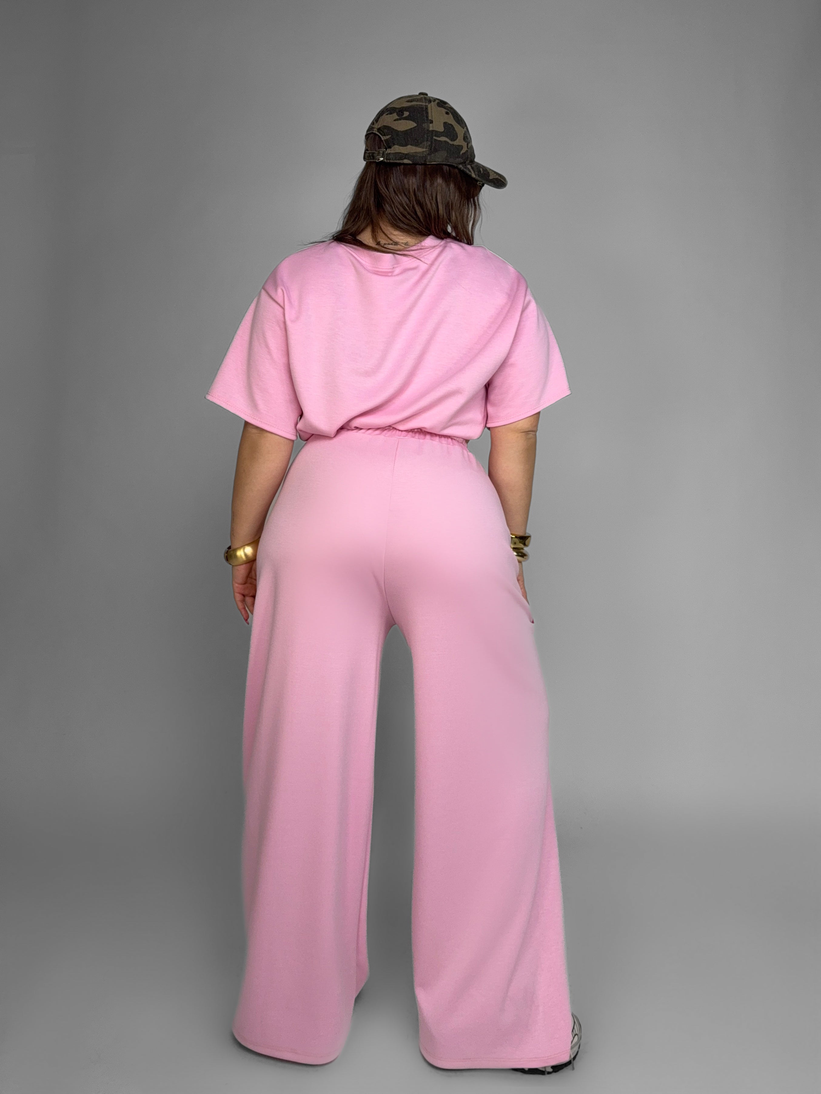 CURVY FIT - Classic Chic Trousers-Pink