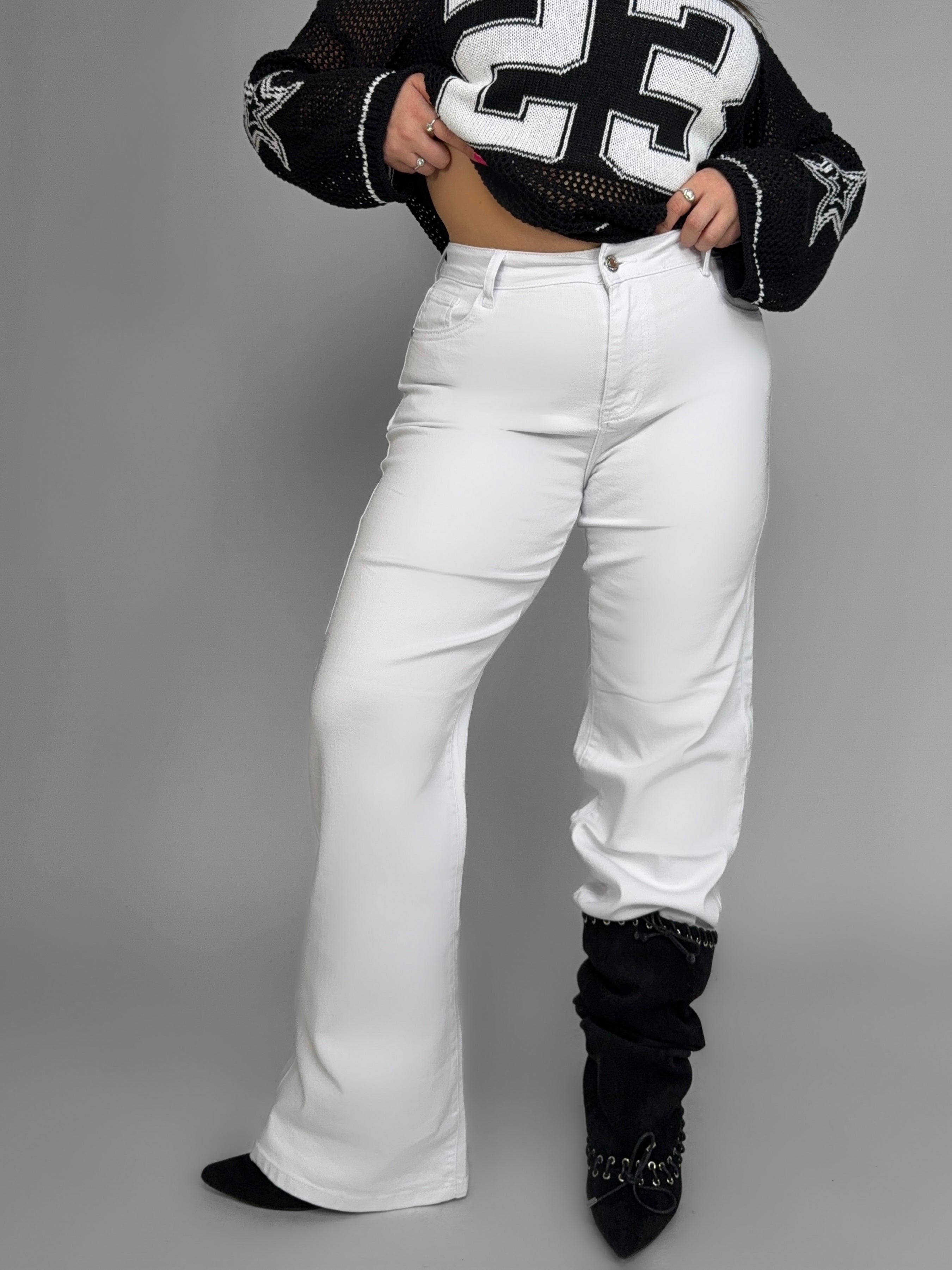 CURVY FIT - Jeans Pure White