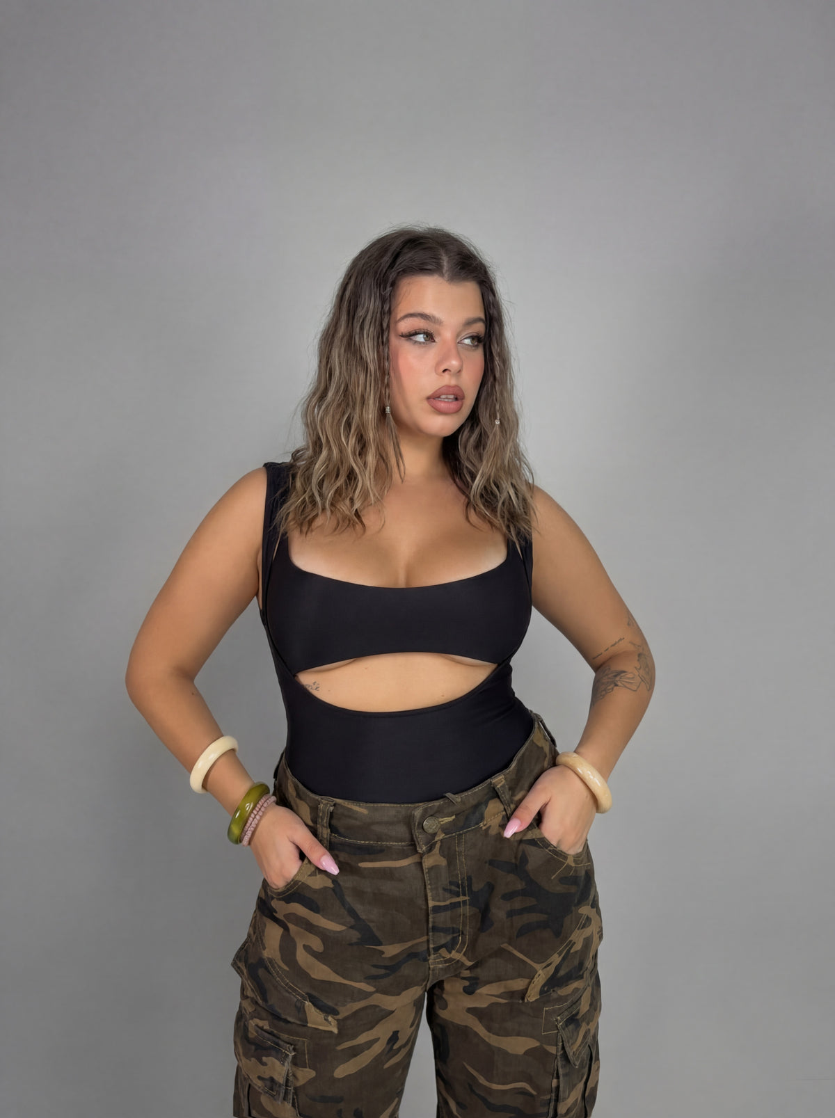 CURVY FIT - Subtle Top - Black